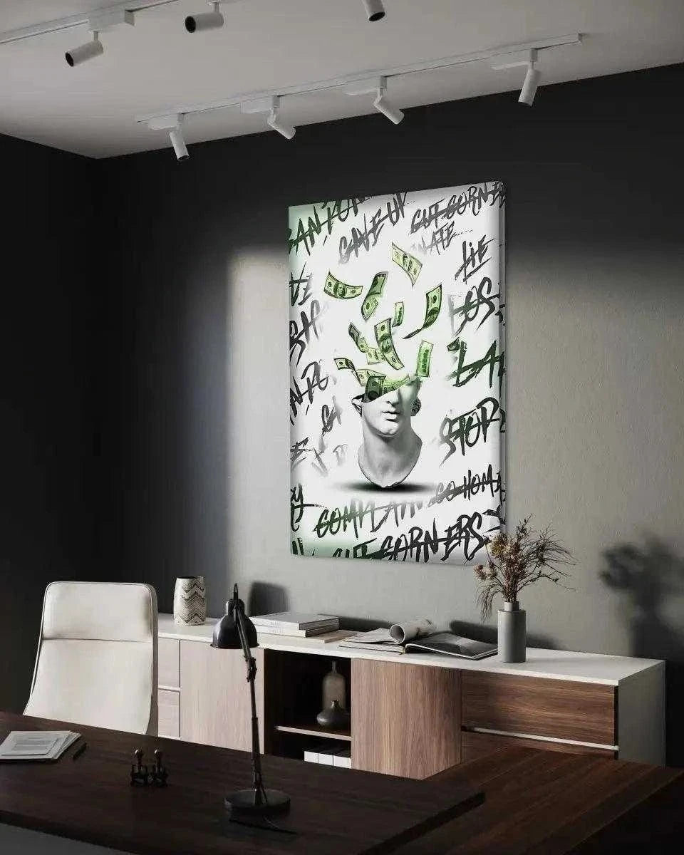 Money Head - Leinwandbild Luxuriös SimpleCanvas Canvas