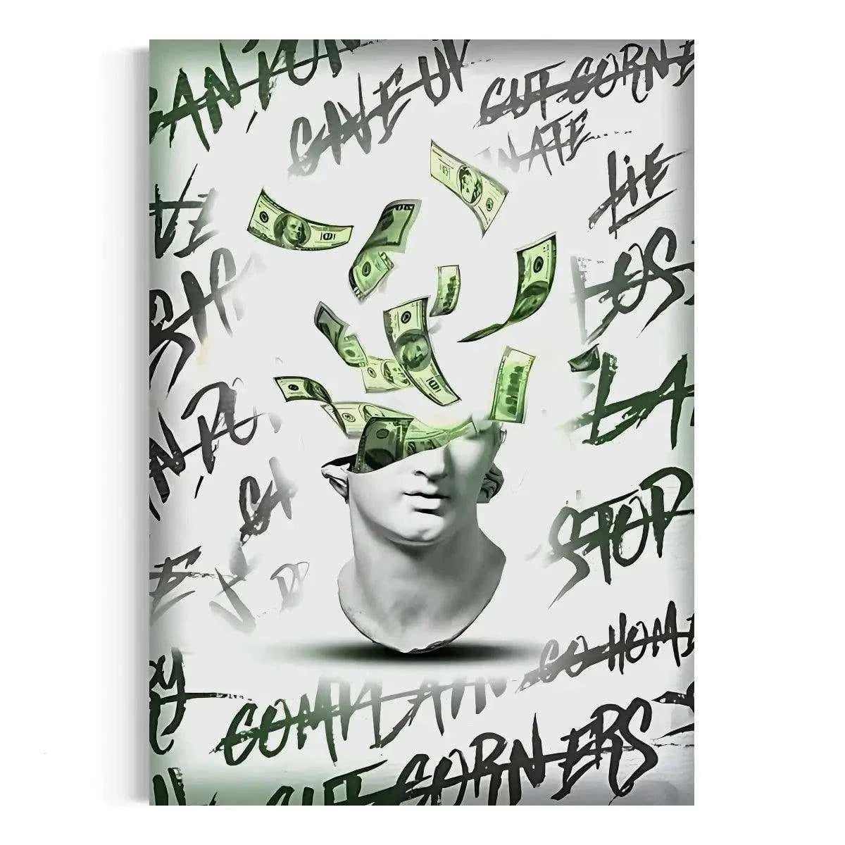 Money Head - Leinwandbild Luxuriös SimpleCanvas Canvas