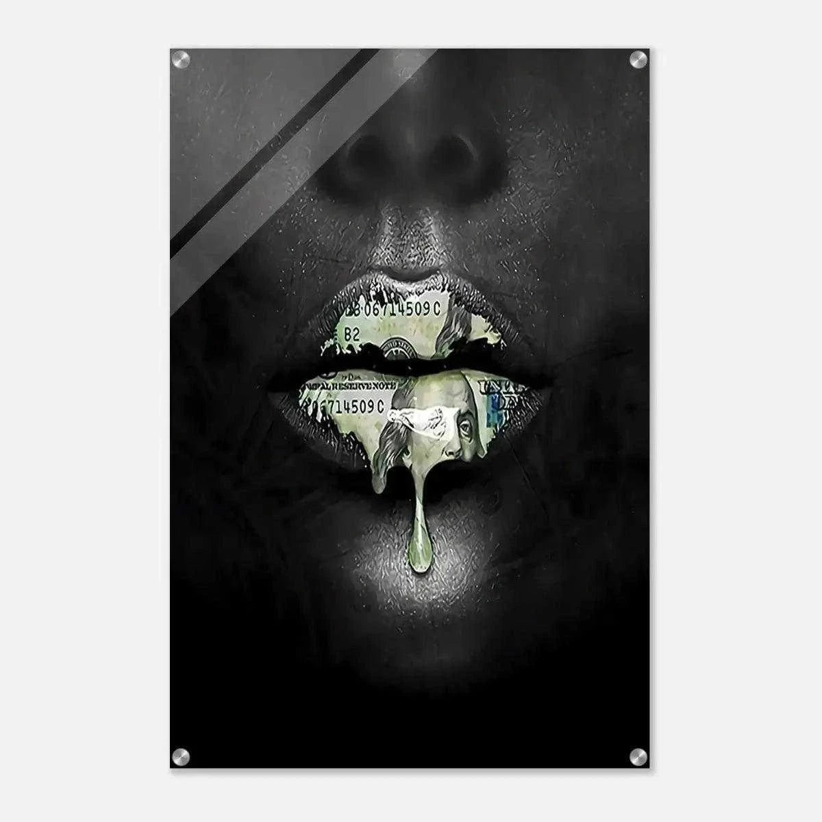 Money Kiss - Leinwandbild Luxuriös SimpleCanvas Canvas