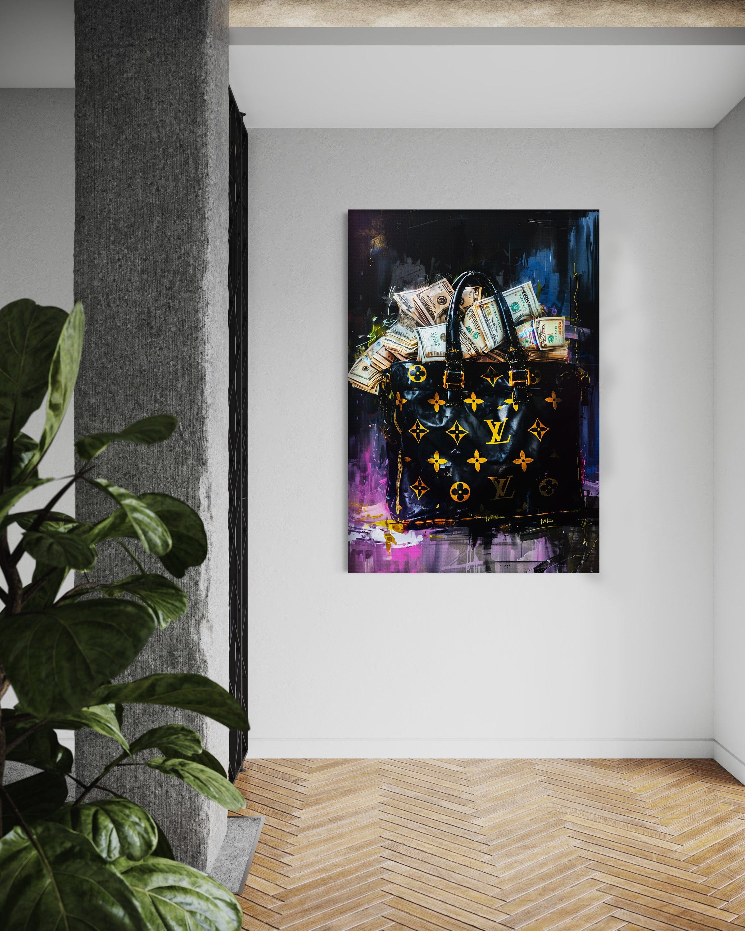 Money Stacks - Leinwandbild Pop Art / Luxuriös SimpleCanvas Canvas