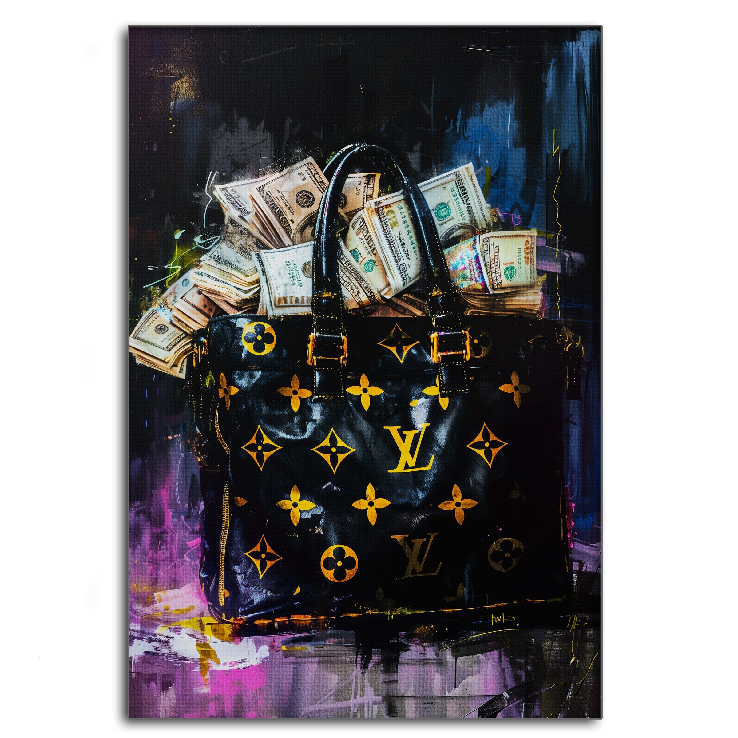Money Stacks - Leinwandbild Pop Art / Luxuriös SimpleCanvas Canvas
