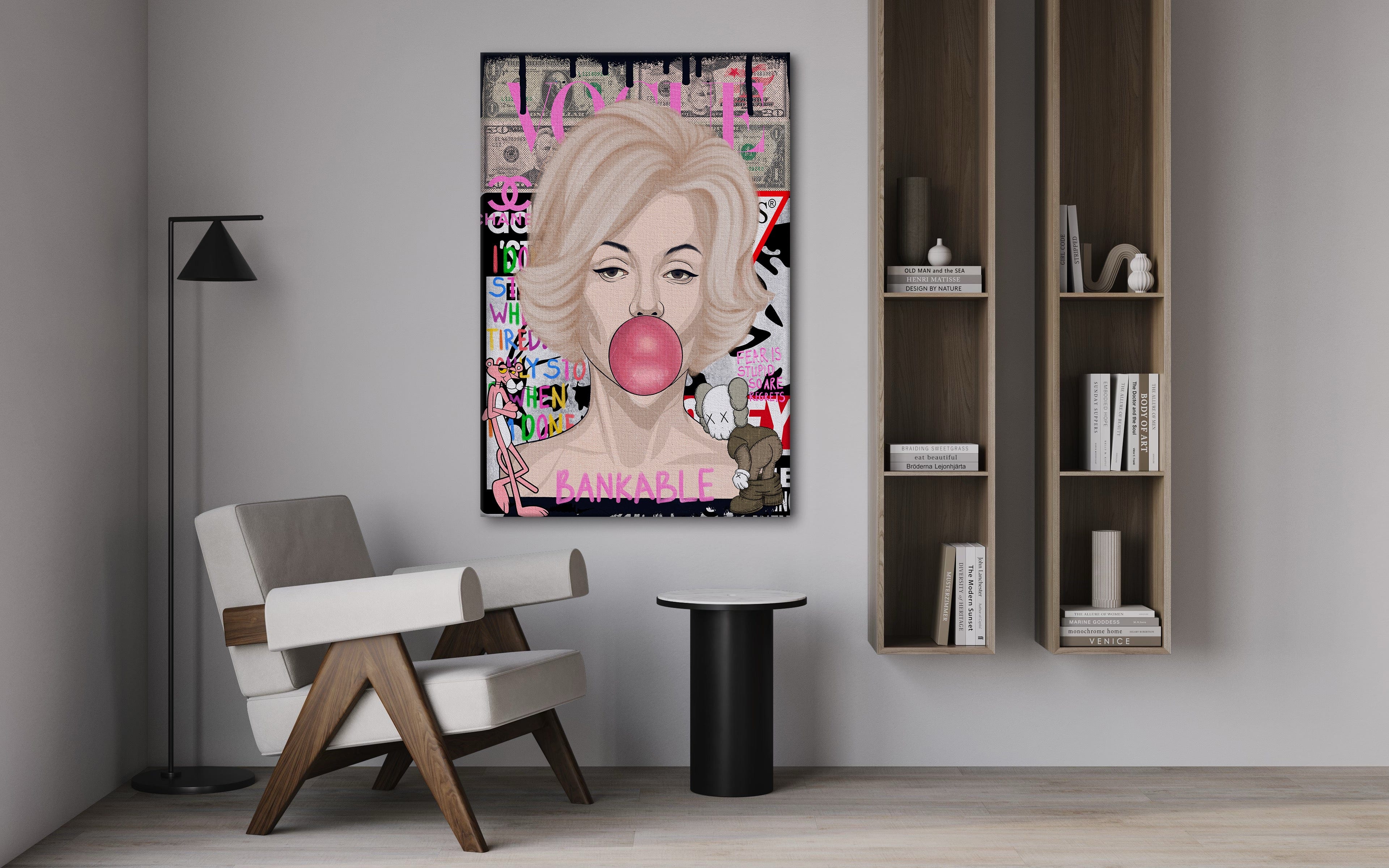 Monroe Marilyn - Leinwandbild Pop Art Mildwords Canvas