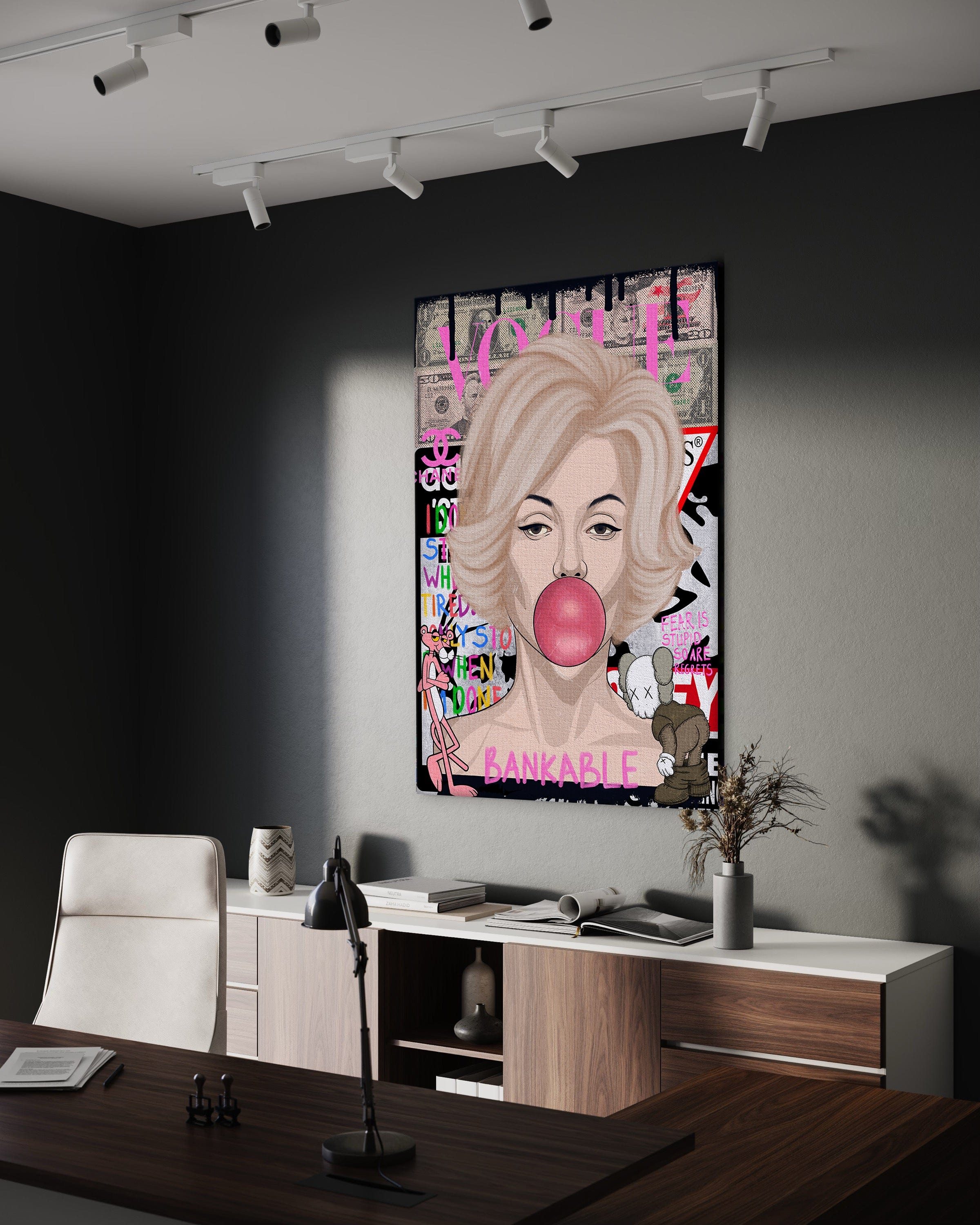 Monroe Marilyn - Leinwandbild Pop Art Mildwords Canvas