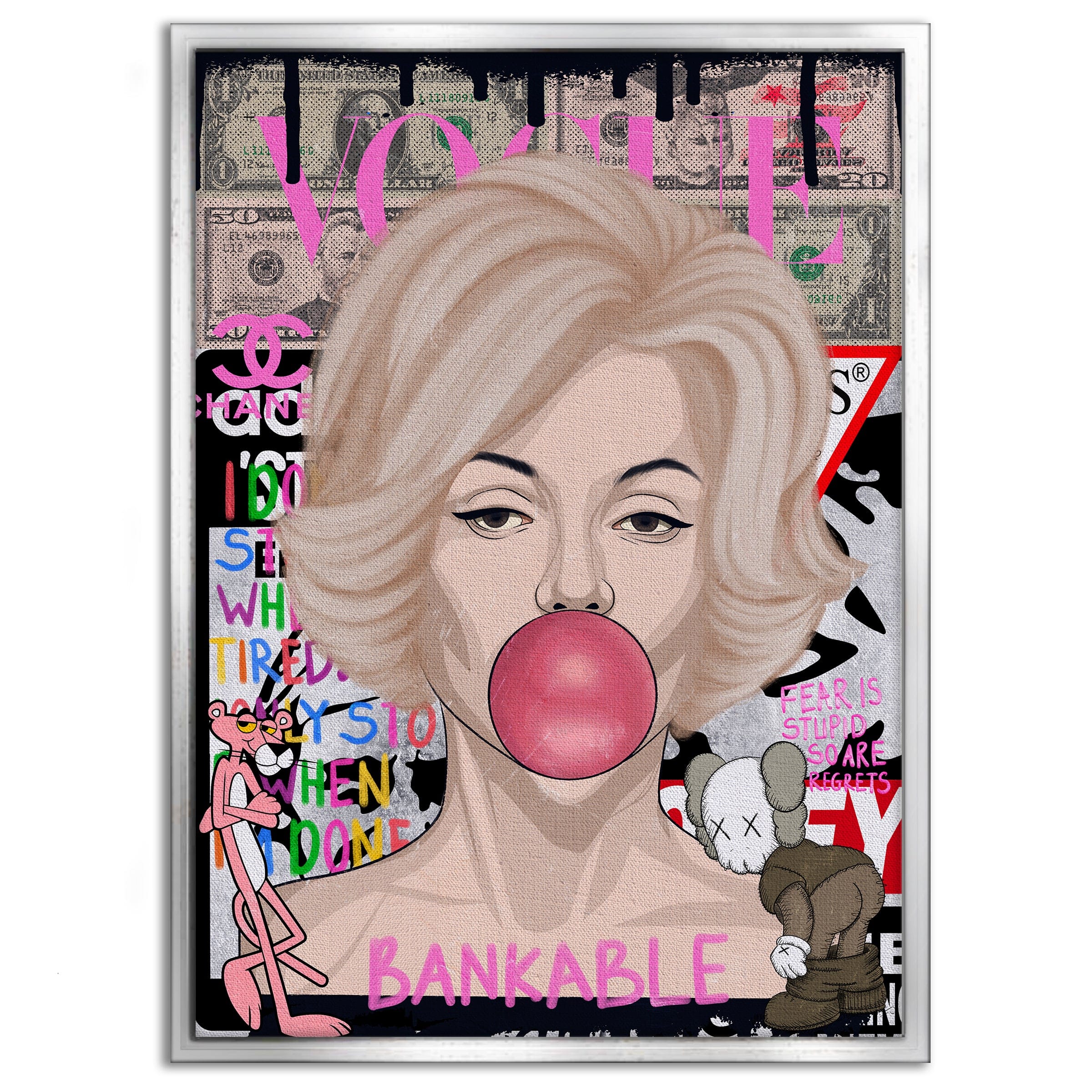 Monroe Marilyn - Leinwandbild Pop Art Mildwords Canvas