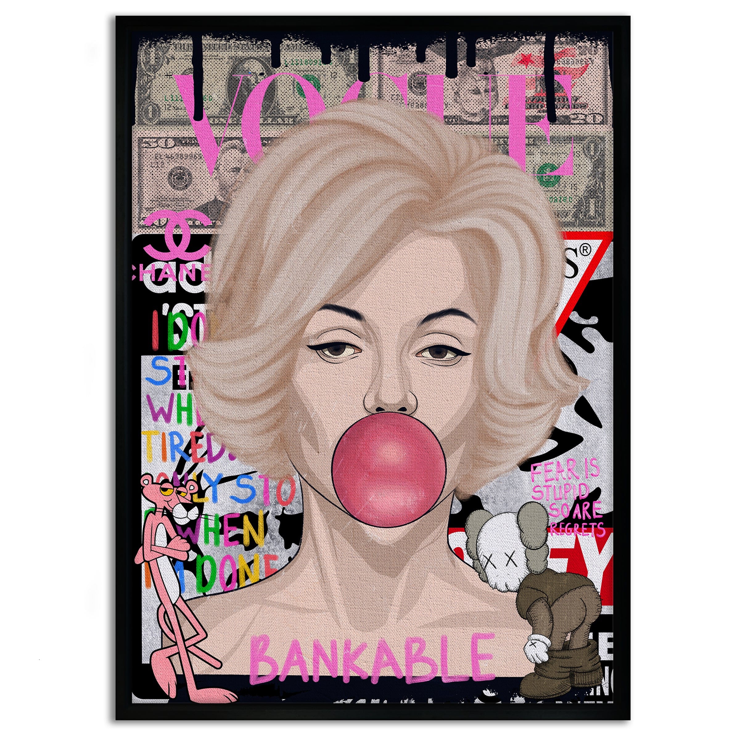 Monroe Marilyn - Leinwandbild Pop Art Mildwords Canvas