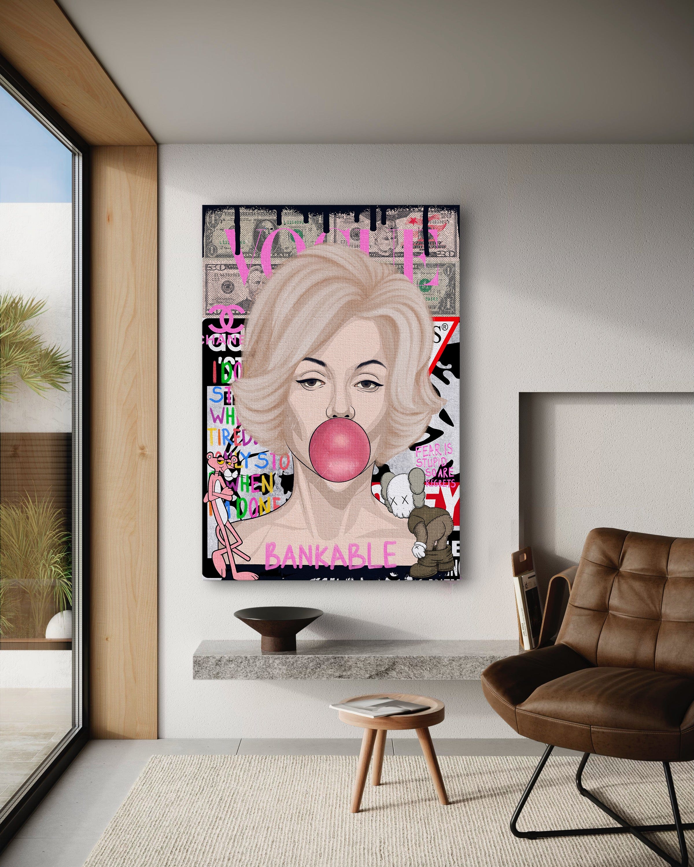 Monroe Marilyn - Leinwandbild Pop Art Mildwords Canvas