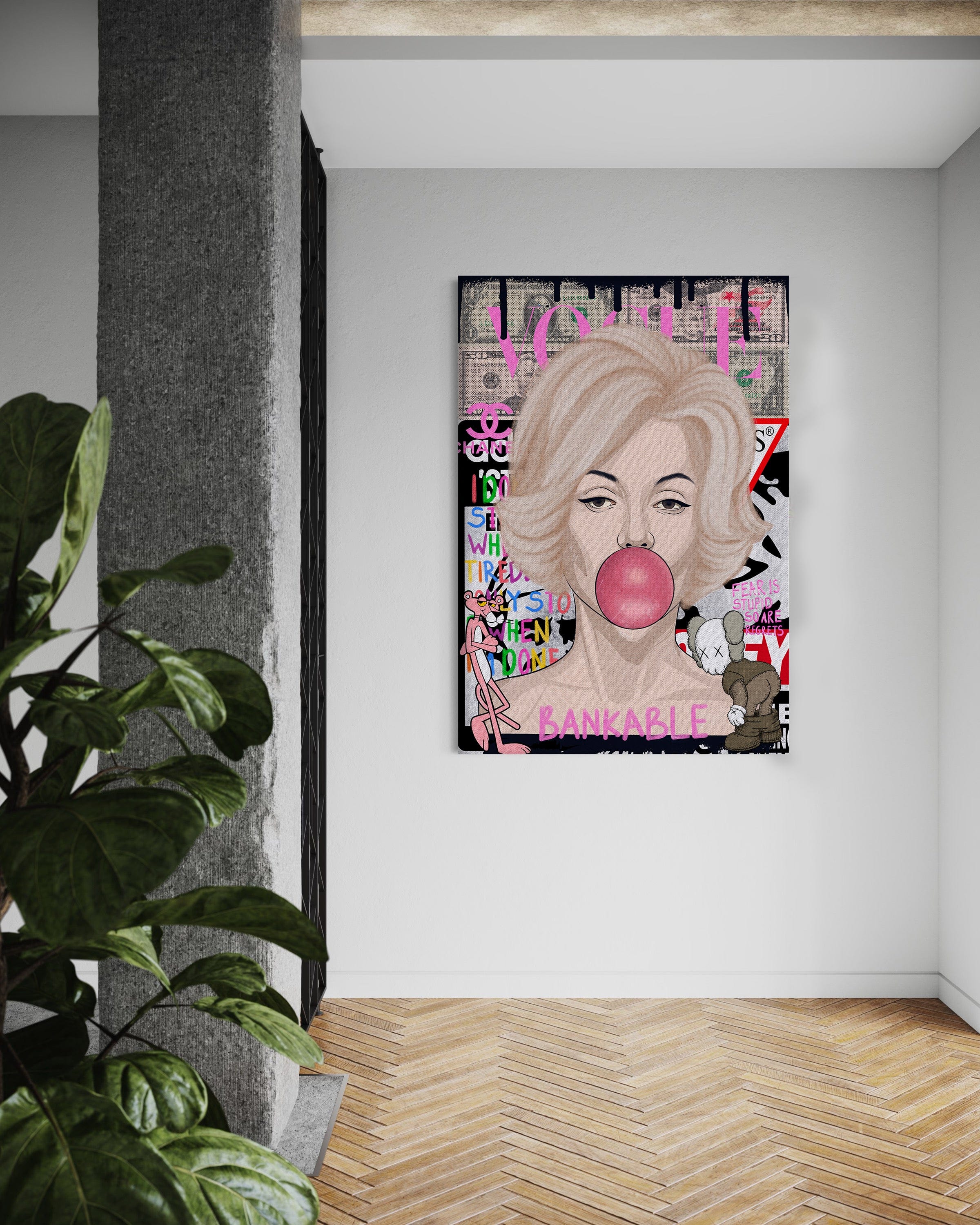 Monroe Marilyn - Leinwandbild Pop Art Mildwords Canvas