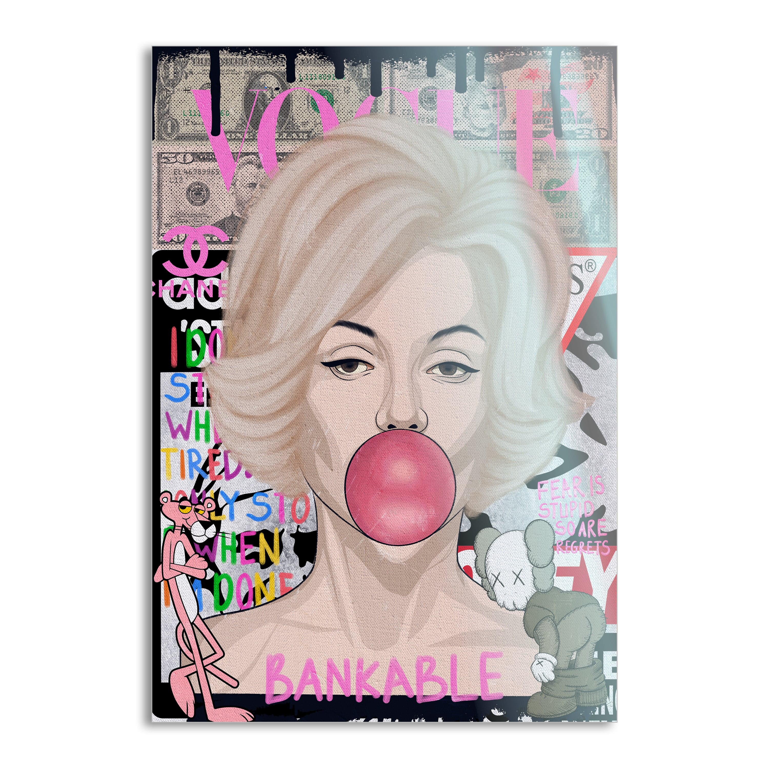 Monroe Marilyn - Leinwandbild Pop Art Mildwords Canvas