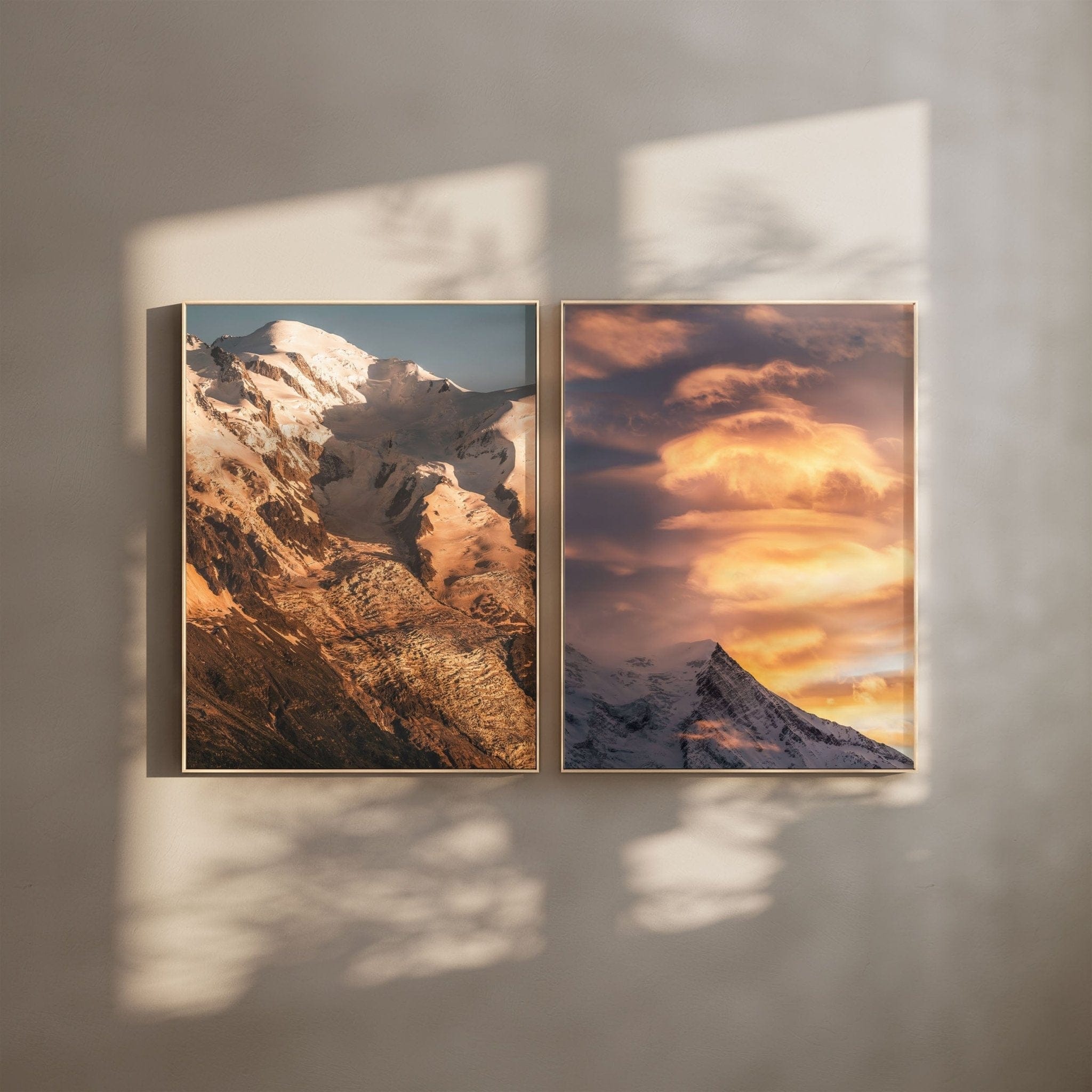 Mont Blanc, Aiguille du Goûter – Chamonix, France (Set of 2) Chamonix Prints Set of 2