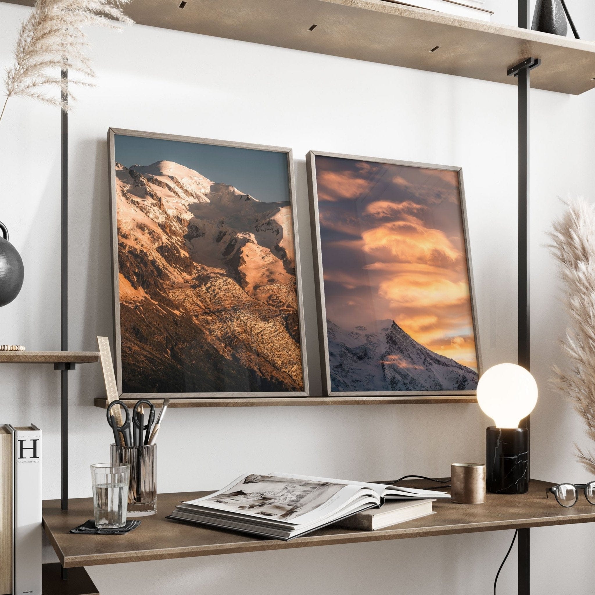 Mont Blanc, Aiguille du Goûter – Chamonix, France (Set of 2) Chamonix Prints Set of 2
