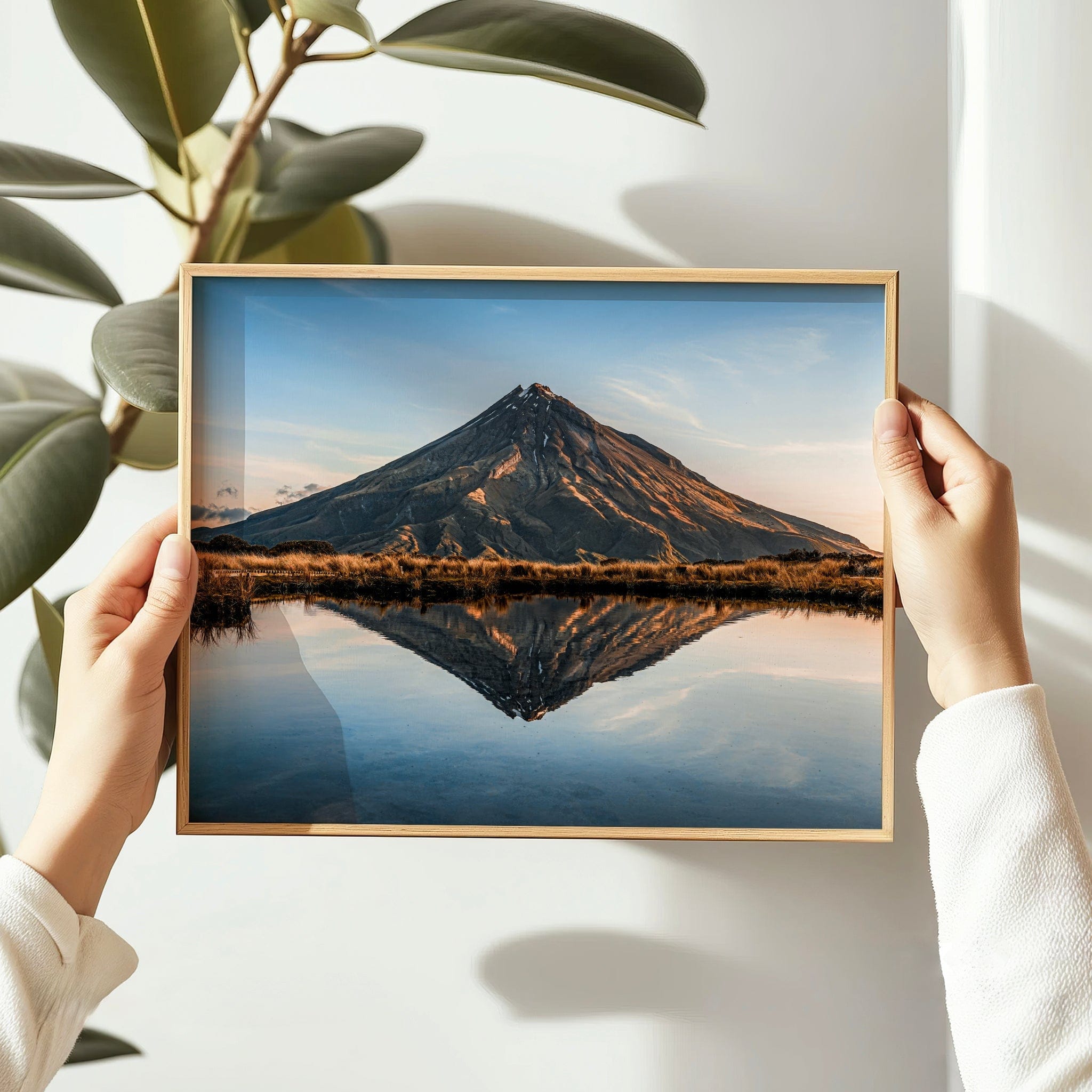 Mount Taranaki Reflection, Taranaki, New Zealand Chamonix Prints Landscape Orientation