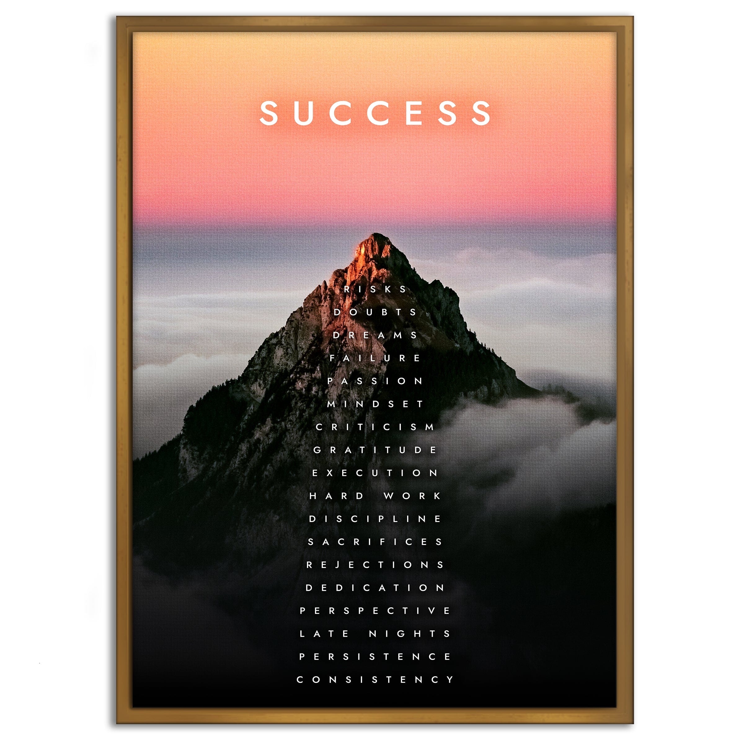 Mountain of Success - Leinwandbild Motivation SimpleCanvas Canvas