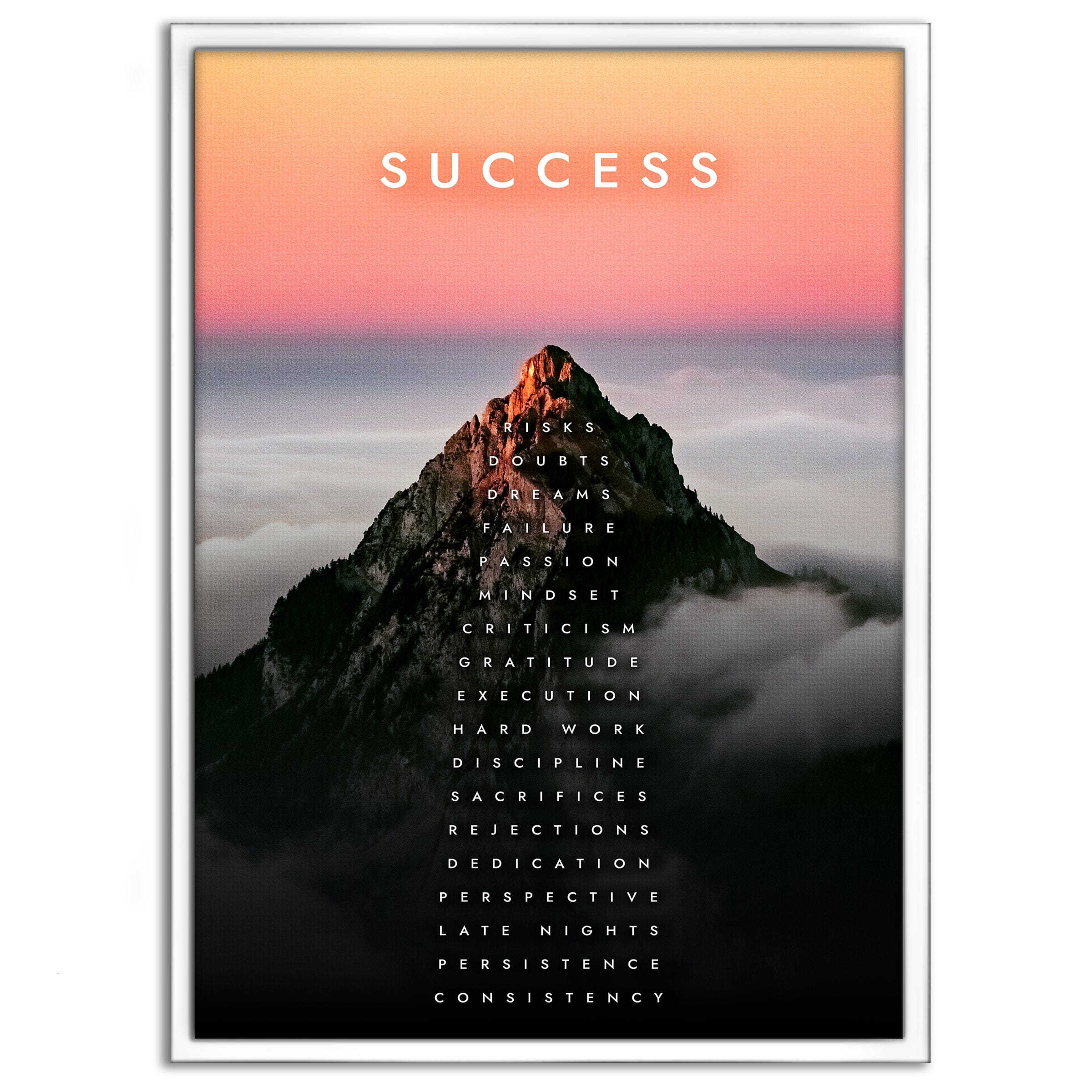 Mountain of Success - Leinwandbild Motivation SimpleCanvas Canvas