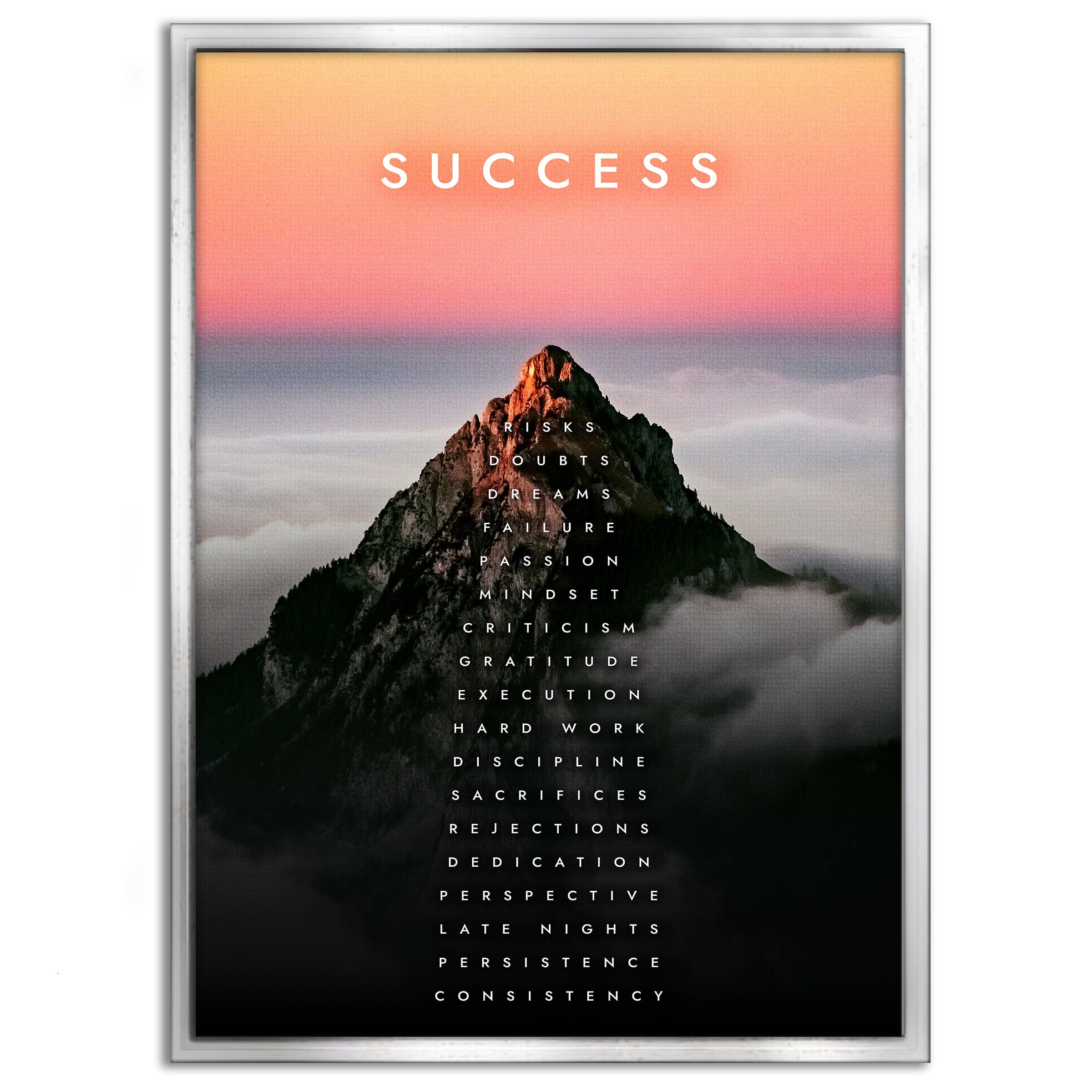 Mountain of Success - Leinwandbild Motivation SimpleCanvas Canvas