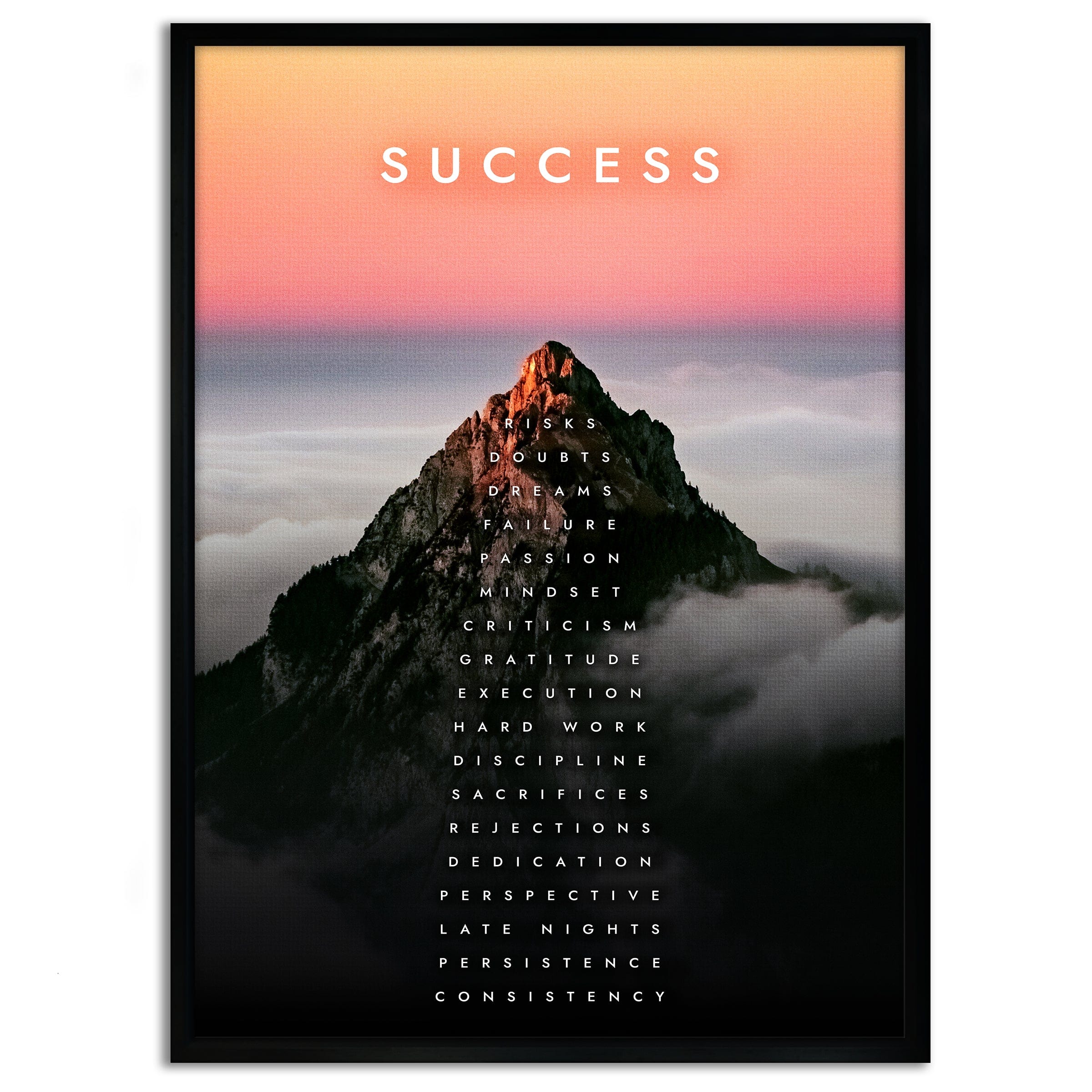 Mountain of Success - Leinwandbild Motivation SimpleCanvas Canvas