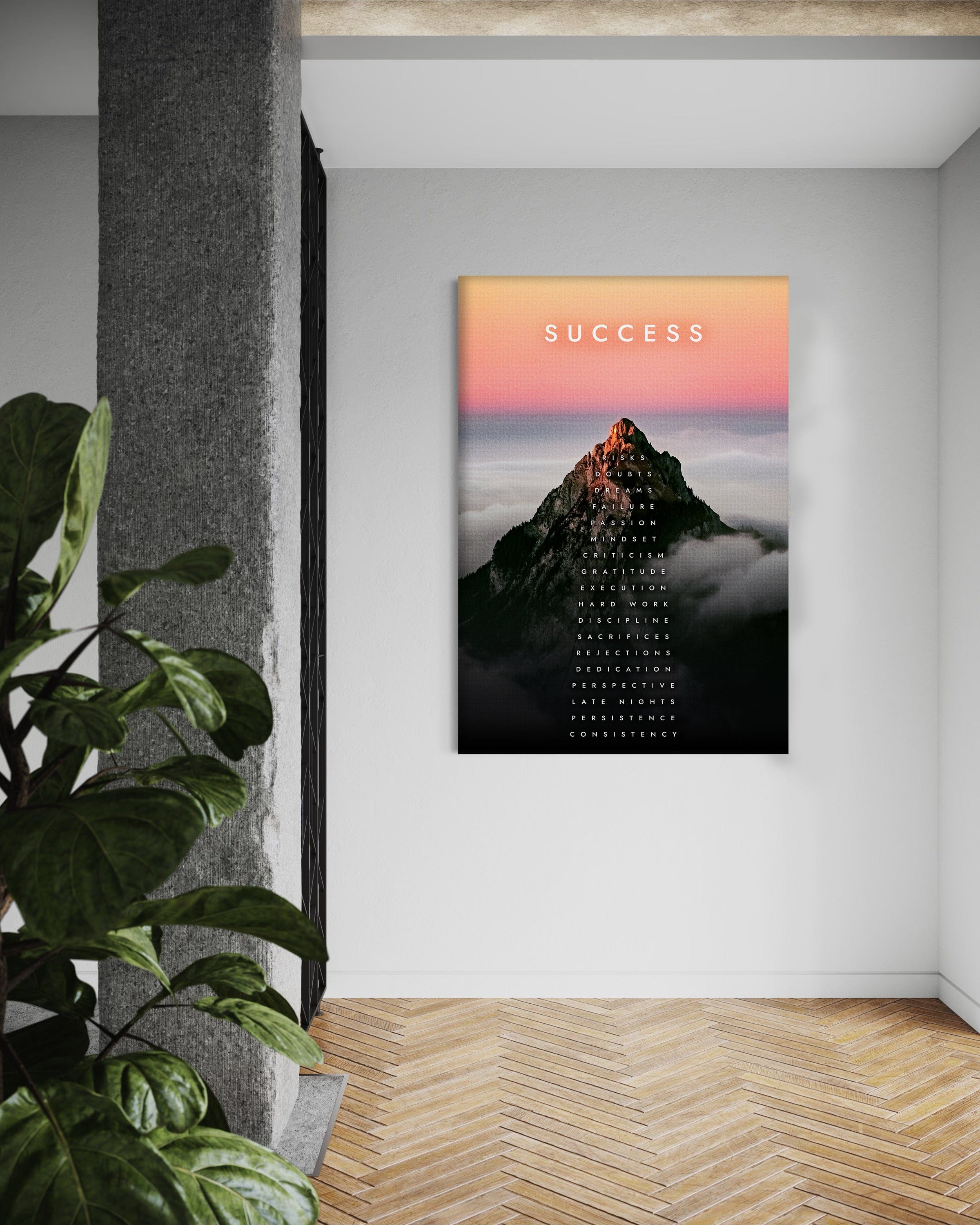 Mountain of Success - Leinwandbild Motivation SimpleCanvas Canvas