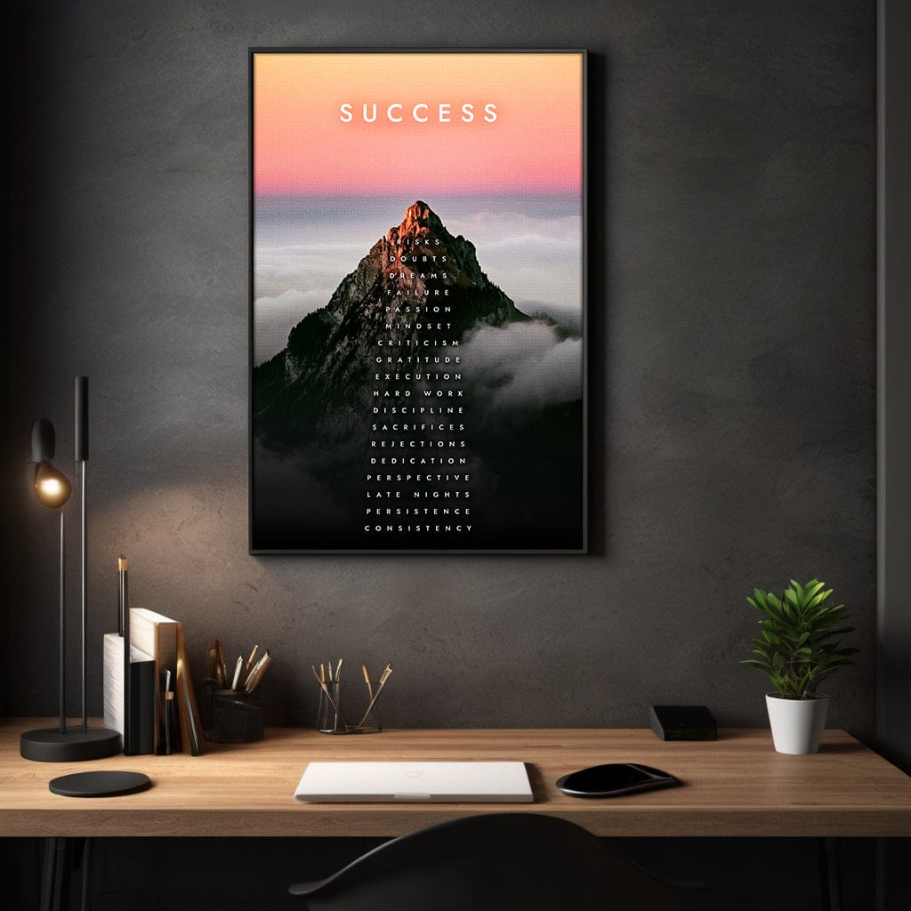 Mountain of Success - Leinwandbild Motivation SimpleCanvas Canvas