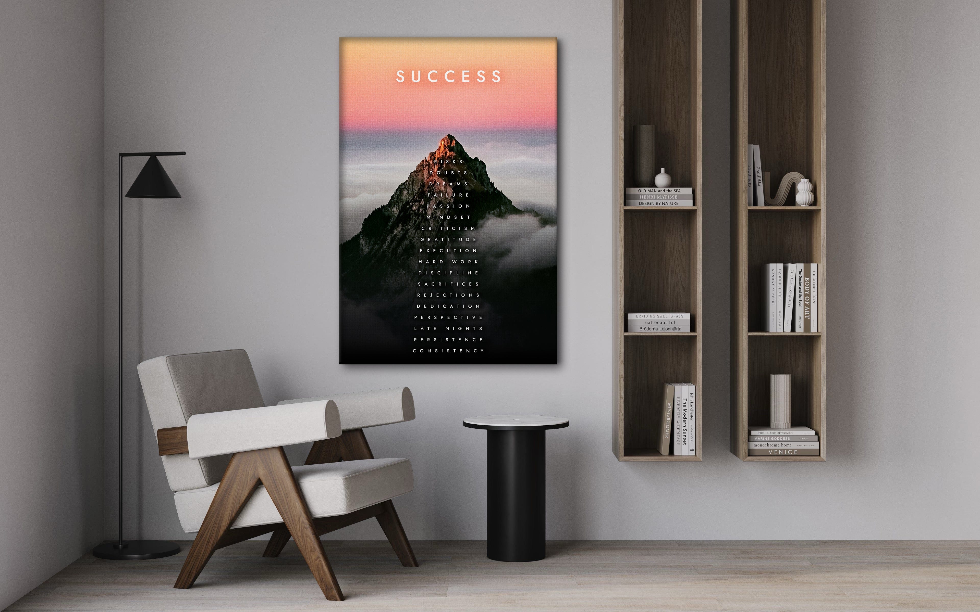 Mountain of Success - Leinwandbild Motivation SimpleCanvas Canvas