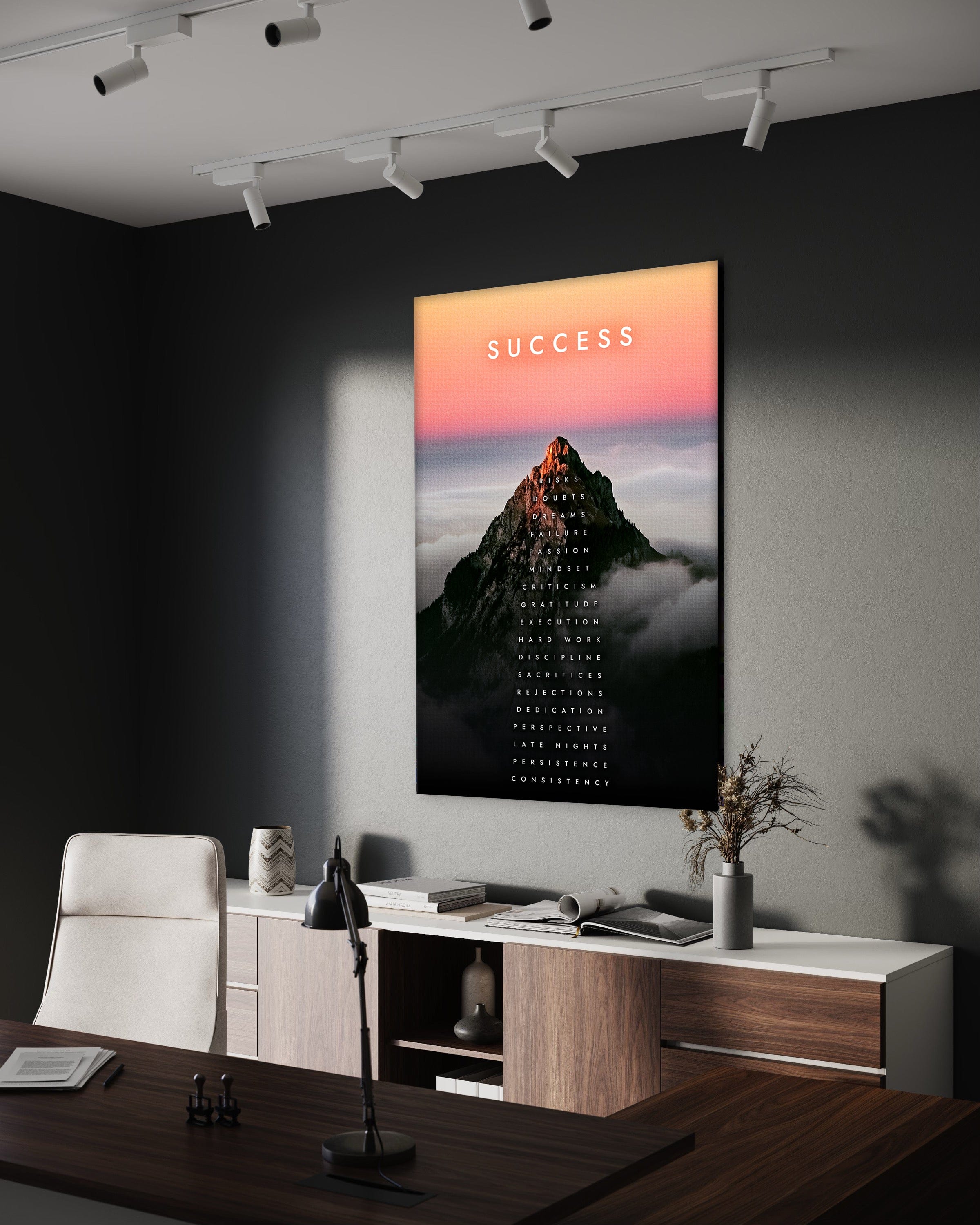 Mountain of Success - Leinwandbild Motivation SimpleCanvas Canvas