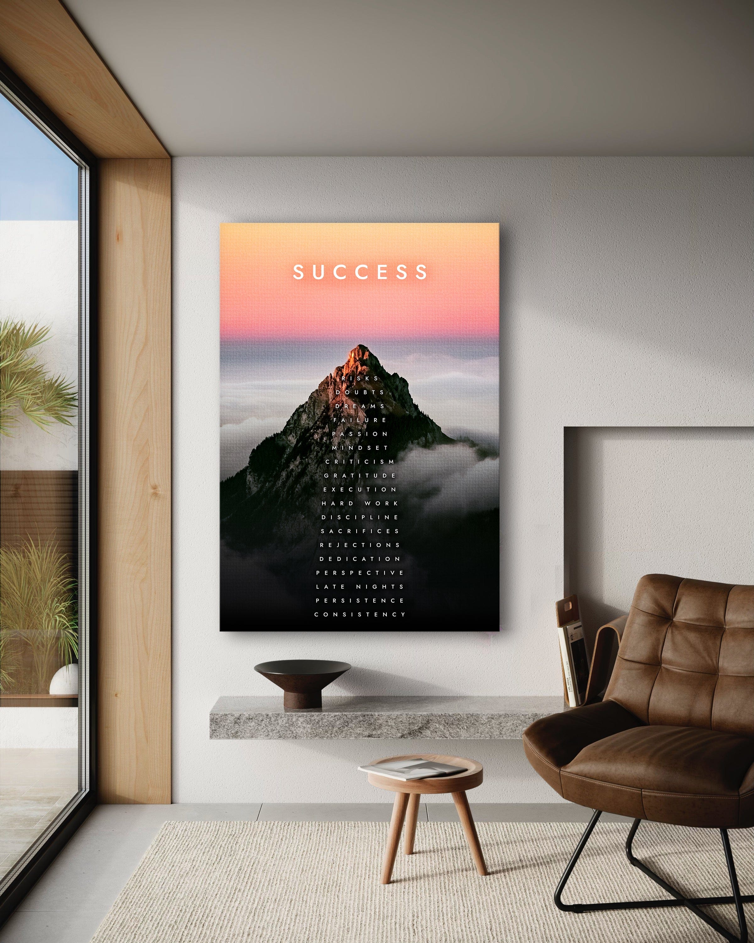 Mountain of Success - Leinwandbild Motivation SimpleCanvas Canvas