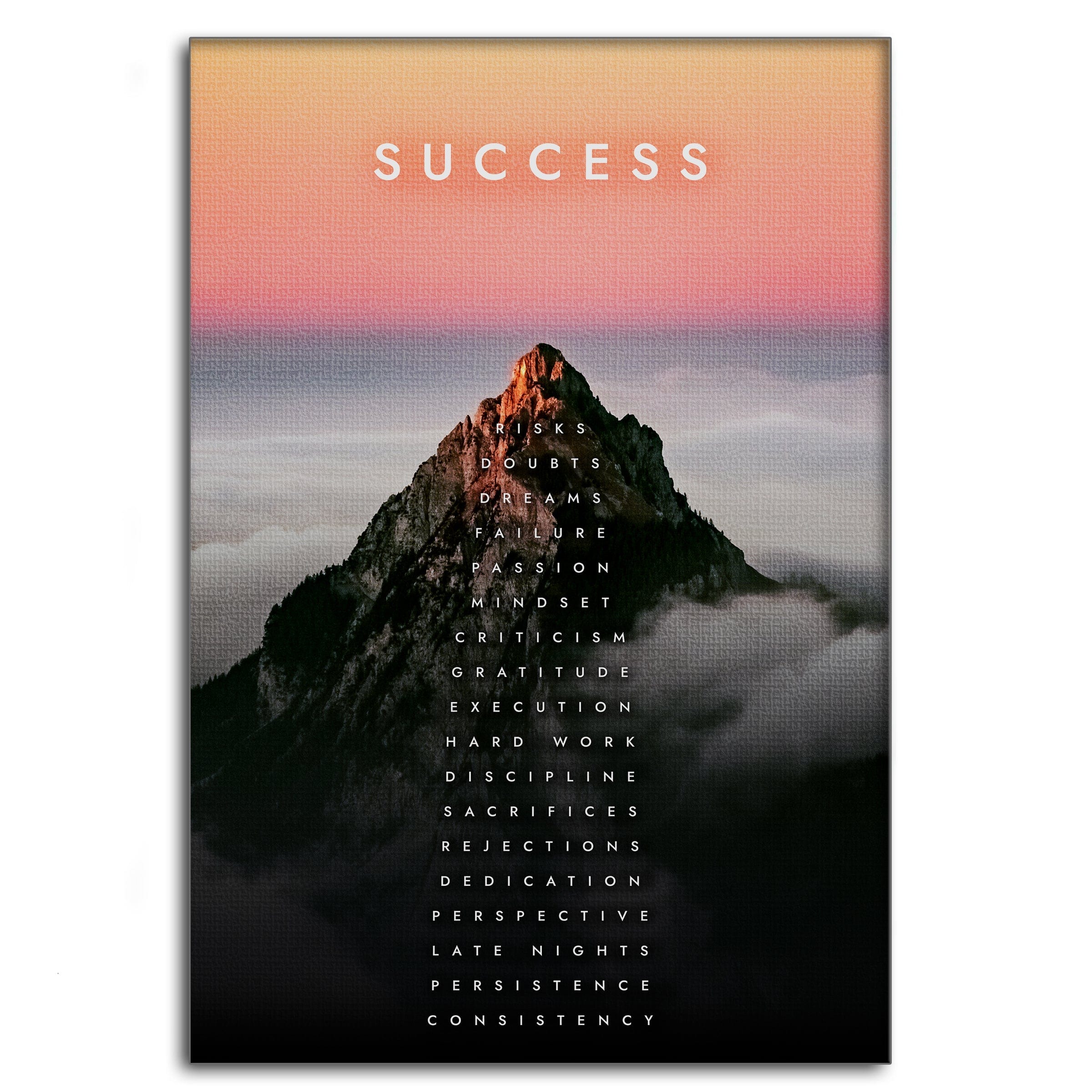 Mountain of Success - Leinwandbild Motivation SimpleCanvas Canvas