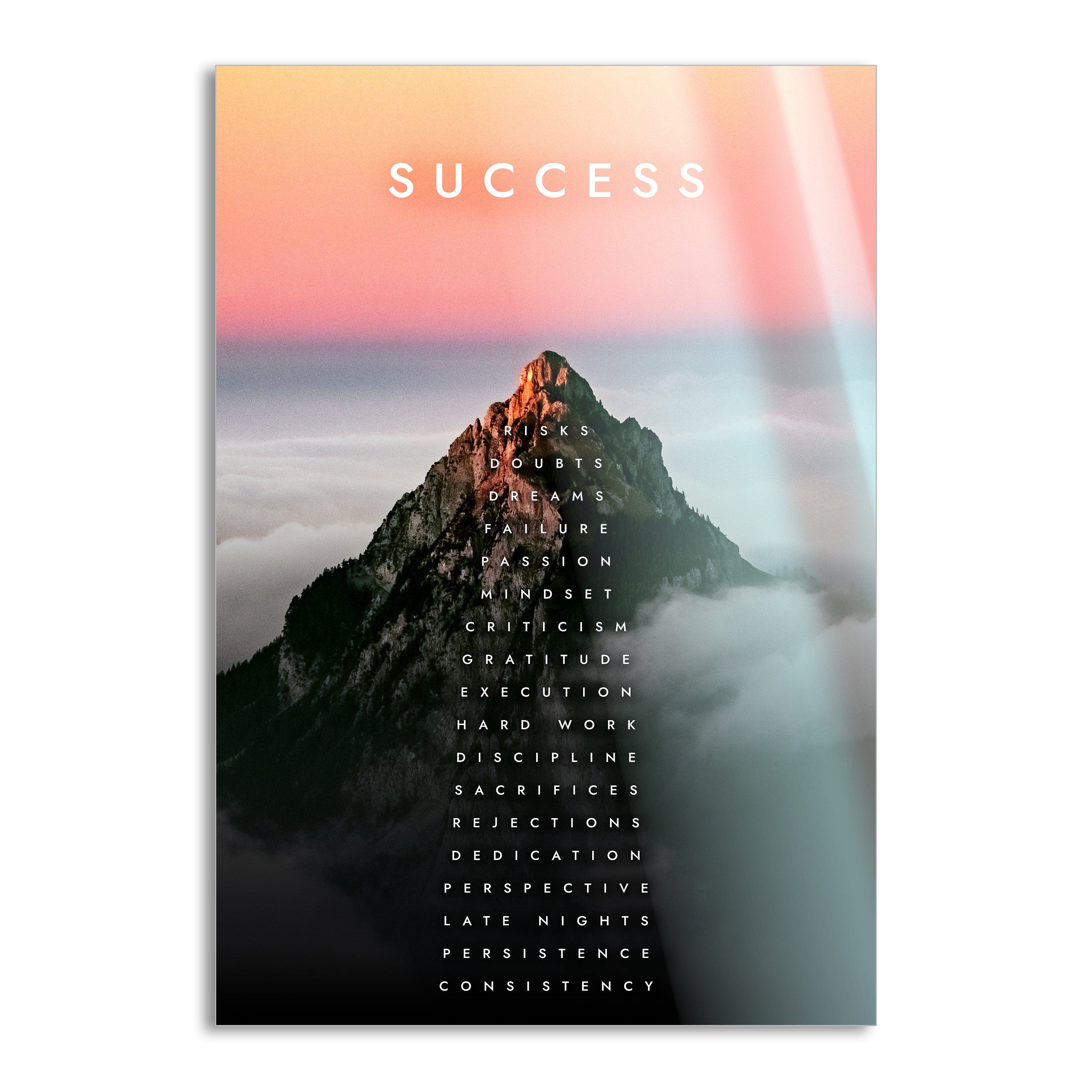 Mountain of Success - Leinwandbild Motivation SimpleCanvas Canvas