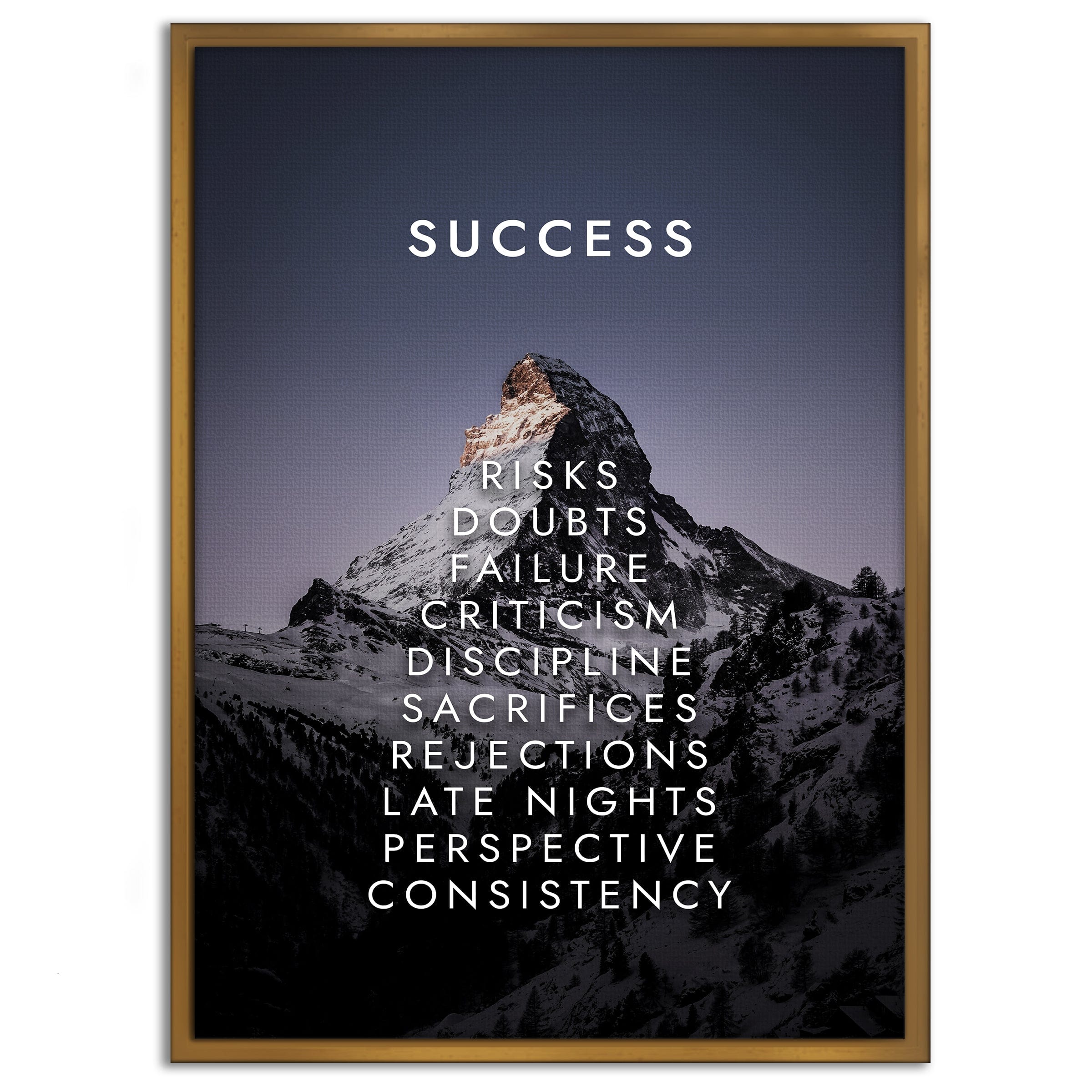 Mountain of Success V2 - Leinwandbild Motivation SimpleCanvas Canvas