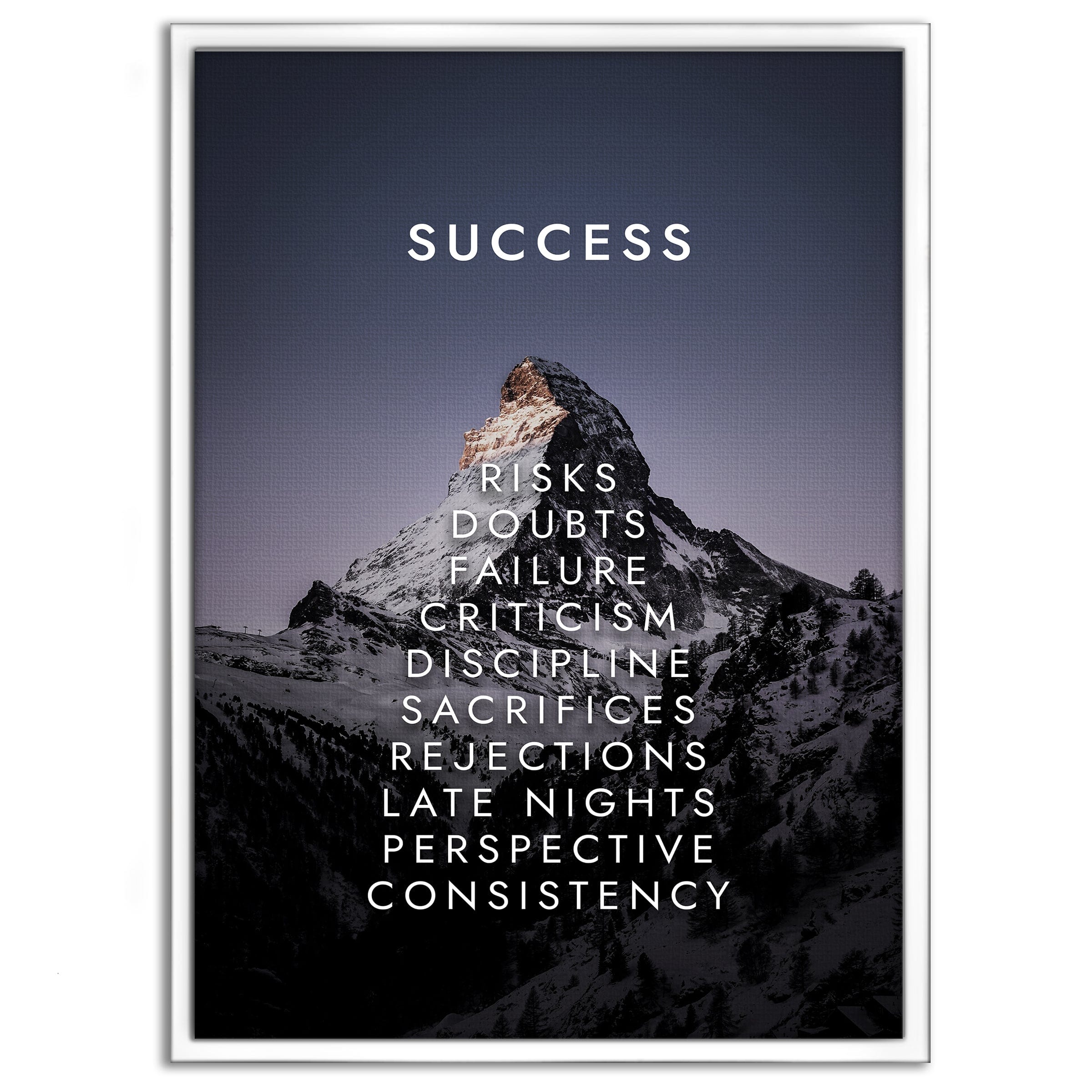 Mountain of Success V2 - Leinwandbild Motivation SimpleCanvas Canvas