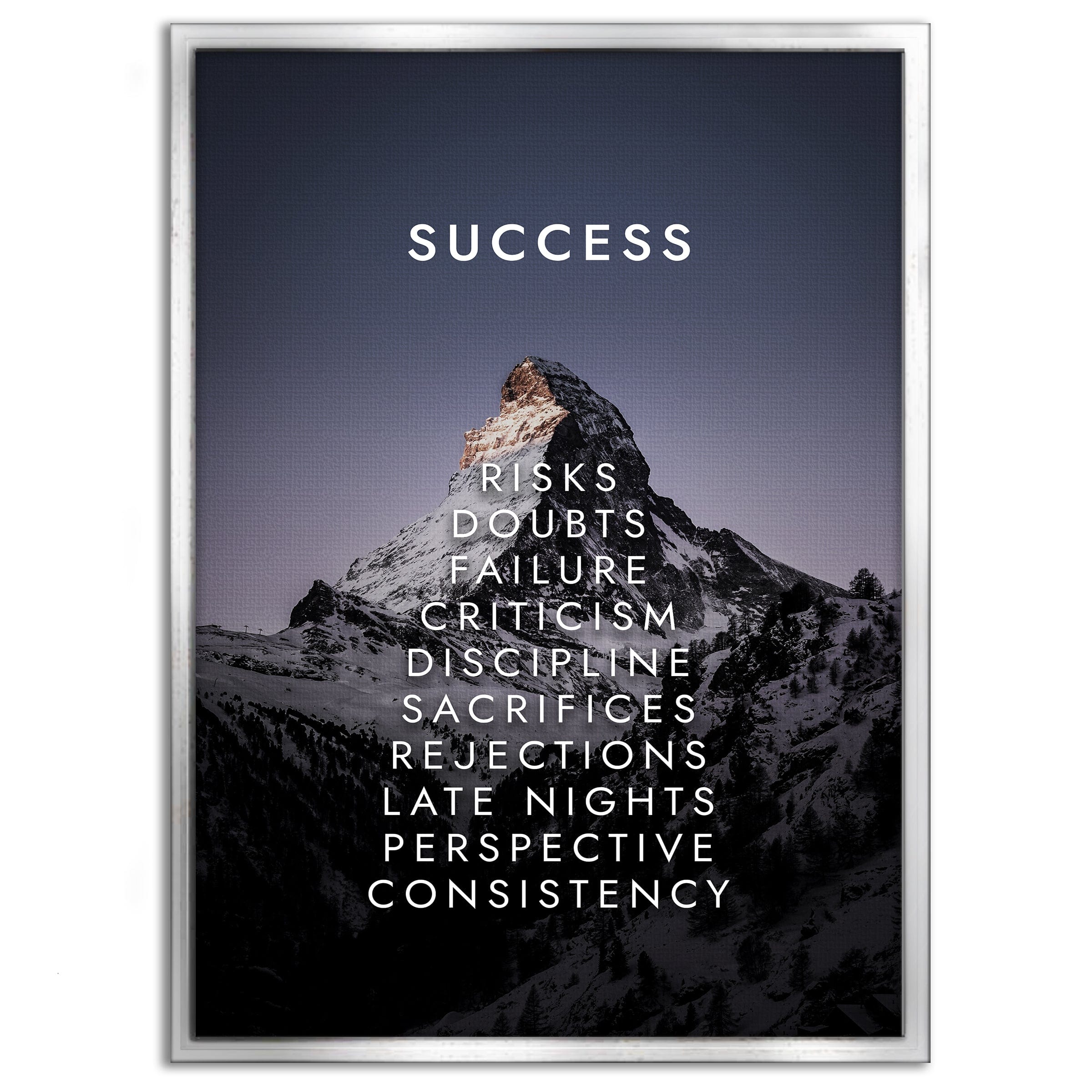 Mountain of Success V2 - Leinwandbild Motivation SimpleCanvas Canvas