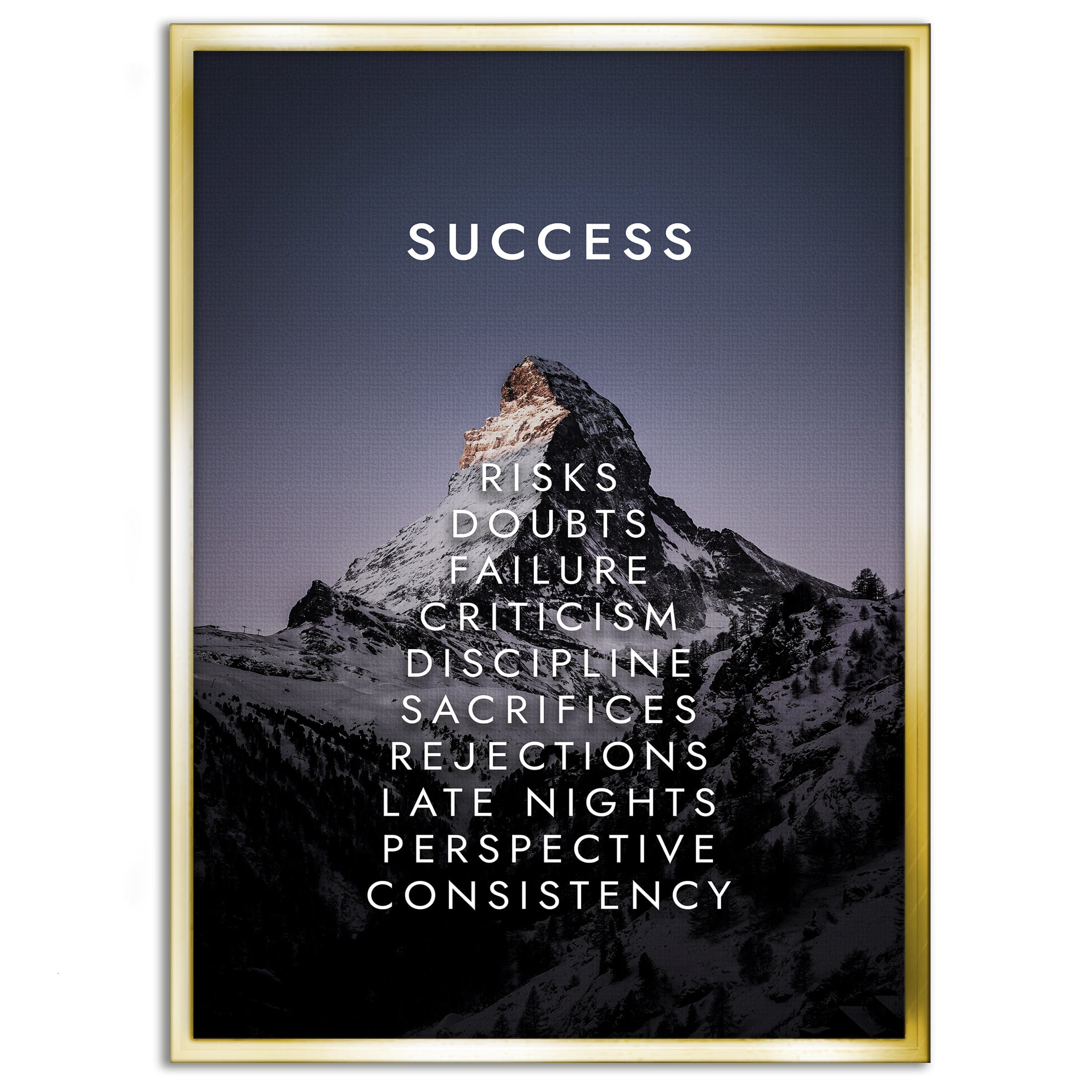 Mountain of Success V2 - Leinwandbild Motivation SimpleCanvas Canvas