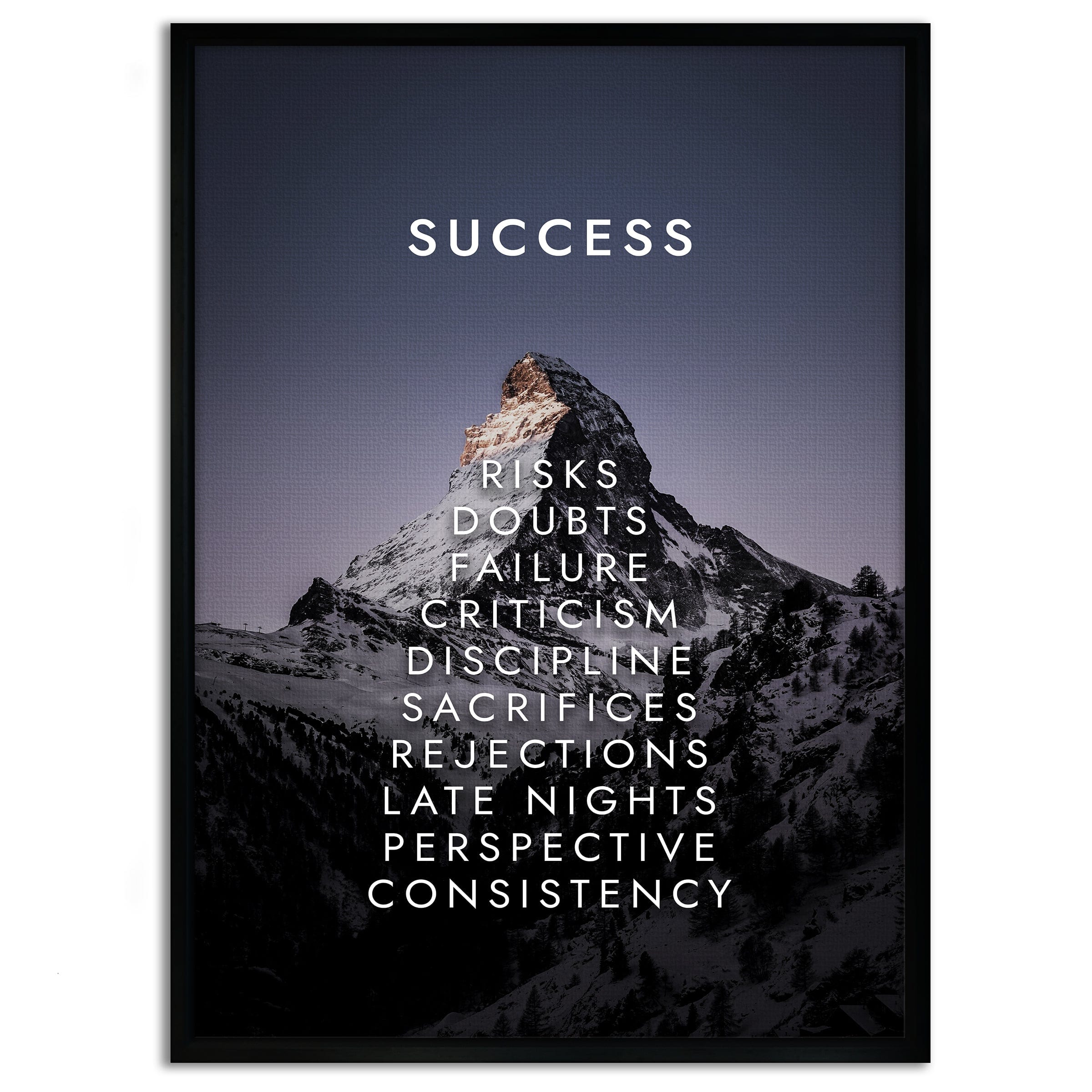 Mountain of Success V2 - Leinwandbild Motivation SimpleCanvas Canvas