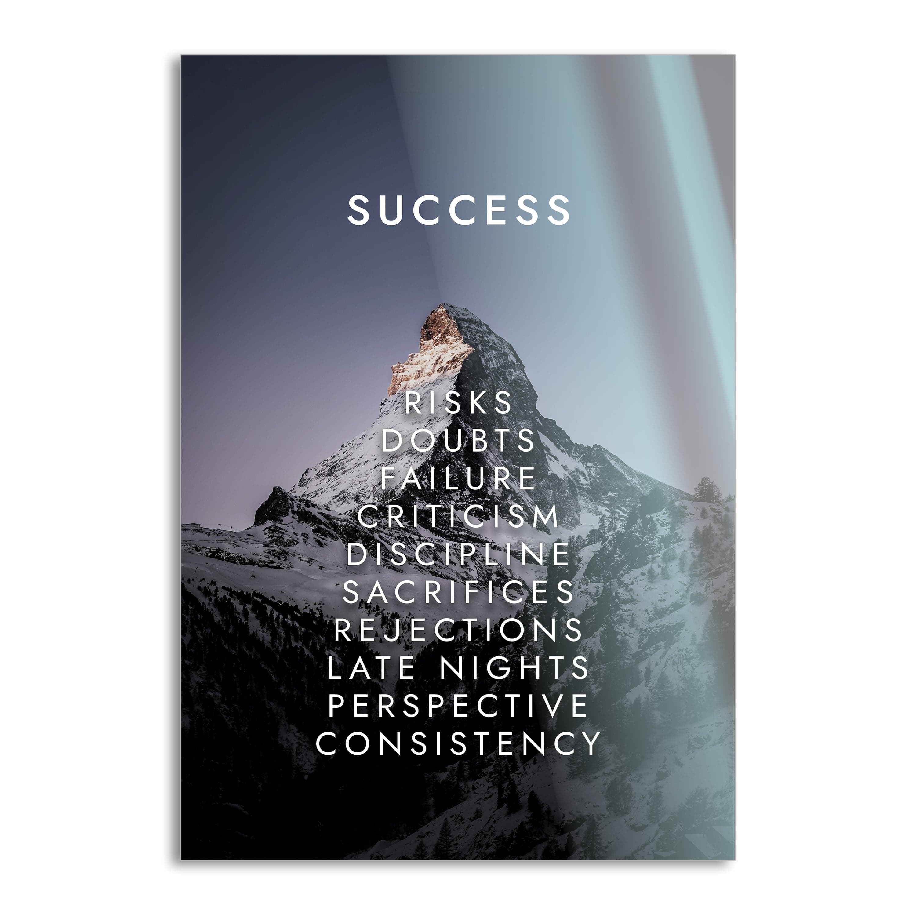 Mountain of Success V2 - Leinwandbild Motivation SimpleCanvas Canvas
