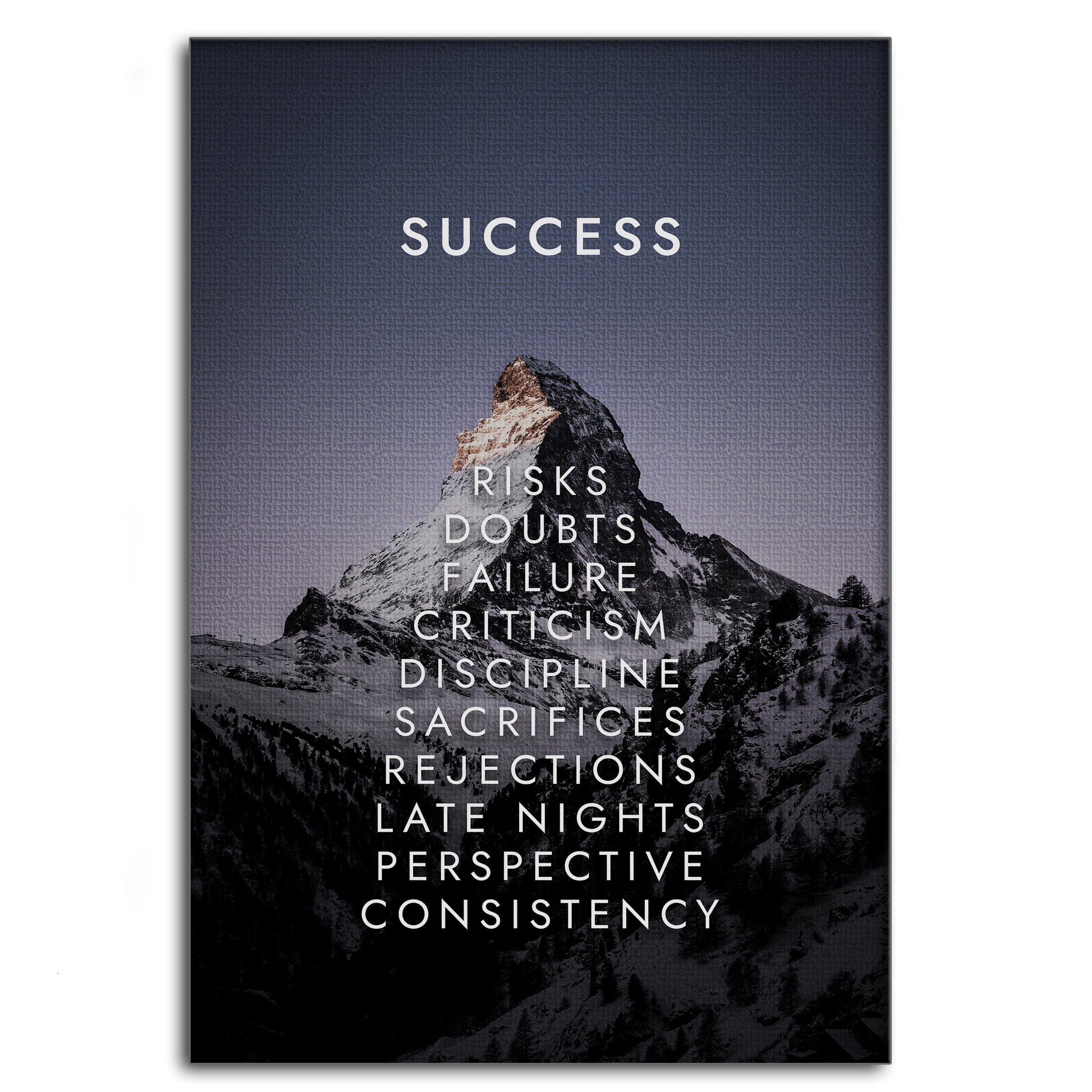 Mountain of Success V2 - Leinwandbild Motivation SimpleCanvas Canvas