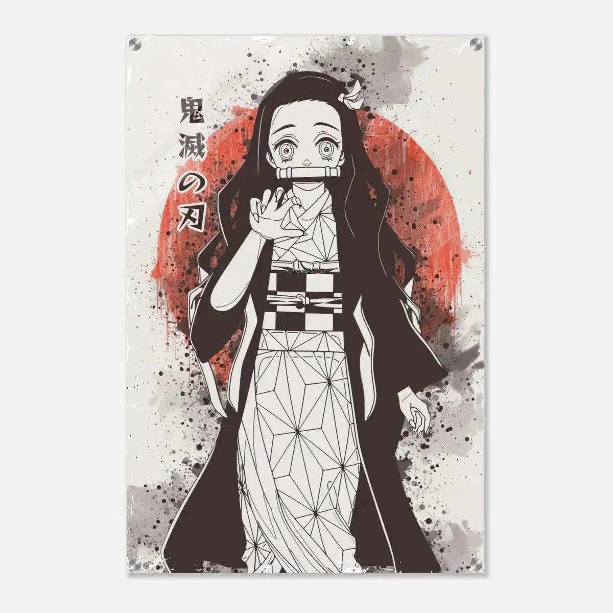 Nezuko Vintage - Demon Slayer - Anime Leinwandbild - - 120x160 cm 150x200 cm 20x30 cm 40x60 cm 60x90 cm 80x120 cm anime canvas anime wallart anime wandbild Anime-themed room decoration black canvas Decor for Otaku demon slayer canvas demon slayer wall art Foto auf Leinwand geometric & abstract Gift for 'Demon Slayer' fans leinwandbilder leinwanddeko luxury wall art nezuko demon slayer nezuko vintage patterned red Vintage art collection addition wall art wandbilder
