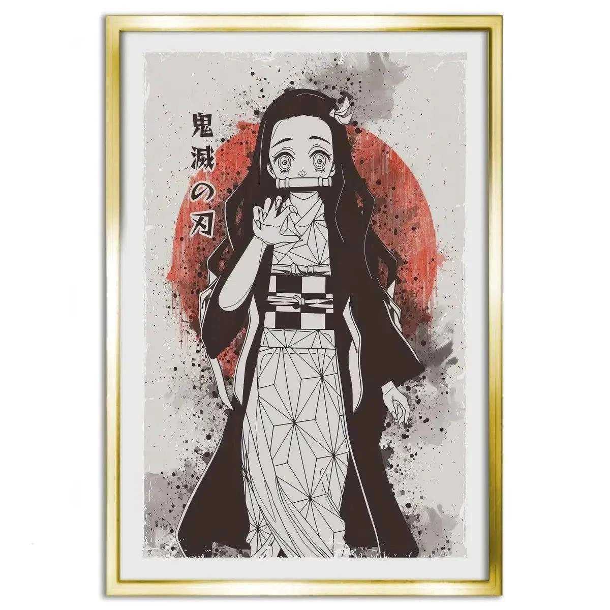Nezuko Vintage - Demon Slayer - Anime Leinwandbild SimpleCanvas Canvas