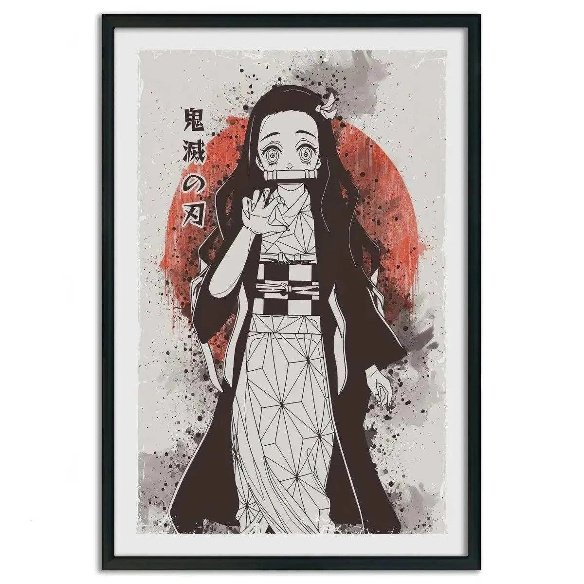 Nezuko Vintage - Demon Slayer - Anime Leinwandbild SimpleCanvas Canvas