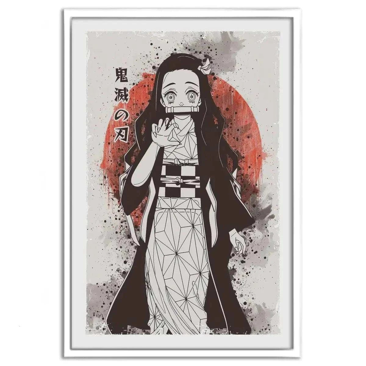 Nezuko Vintage - Demon Slayer - Anime Leinwandbild SimpleCanvas Canvas