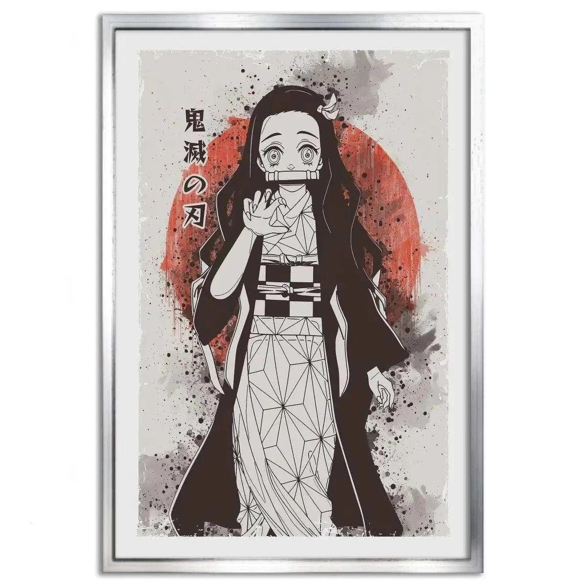 Nezuko Vintage - Demon Slayer - Anime Leinwandbild SimpleCanvas Canvas