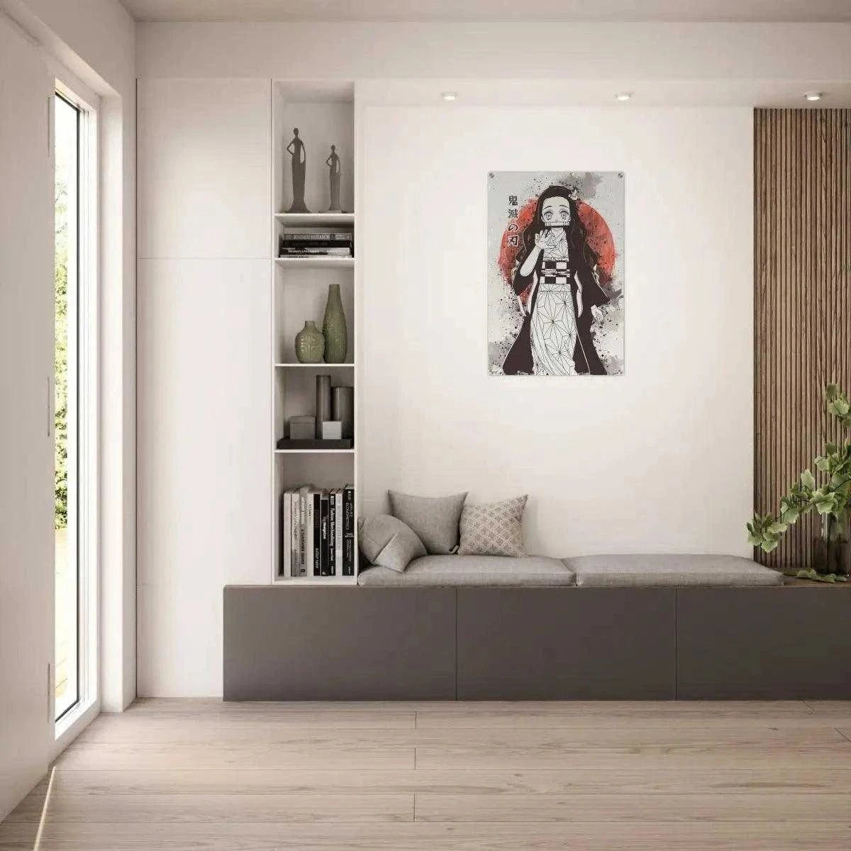Nezuko Vintage - Demon Slayer - Anime Leinwandbild SimpleCanvas Canvas
