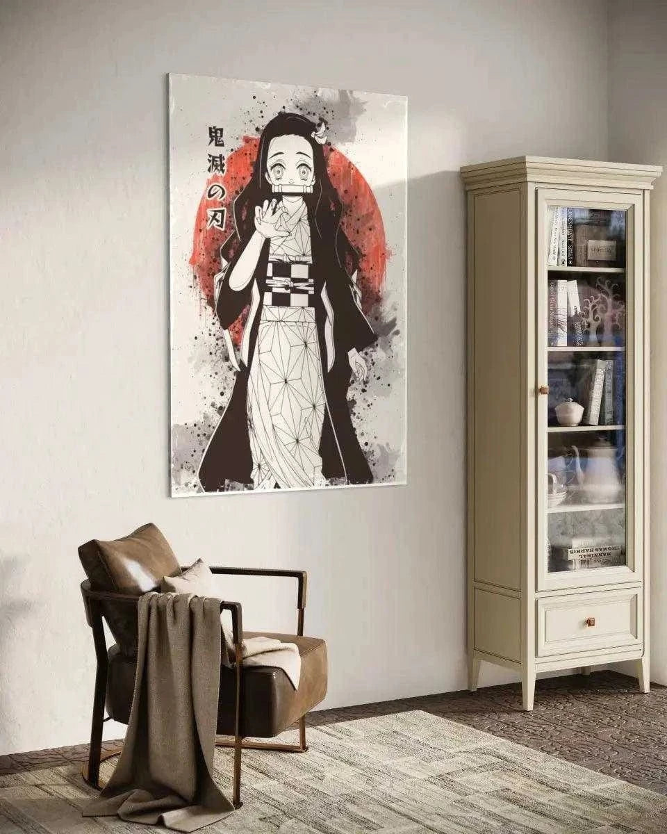 Nezuko Vintage - Demon Slayer - Anime Leinwandbild SimpleCanvas Canvas