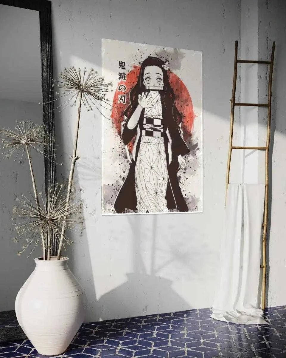 Nezuko Vintage - Demon Slayer - Anime Leinwandbild SimpleCanvas Canvas