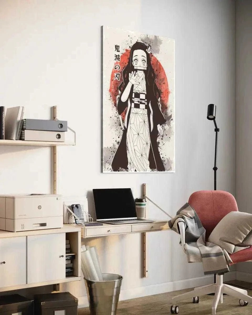 Nezuko Vintage - Demon Slayer - Anime Leinwandbild SimpleCanvas Canvas
