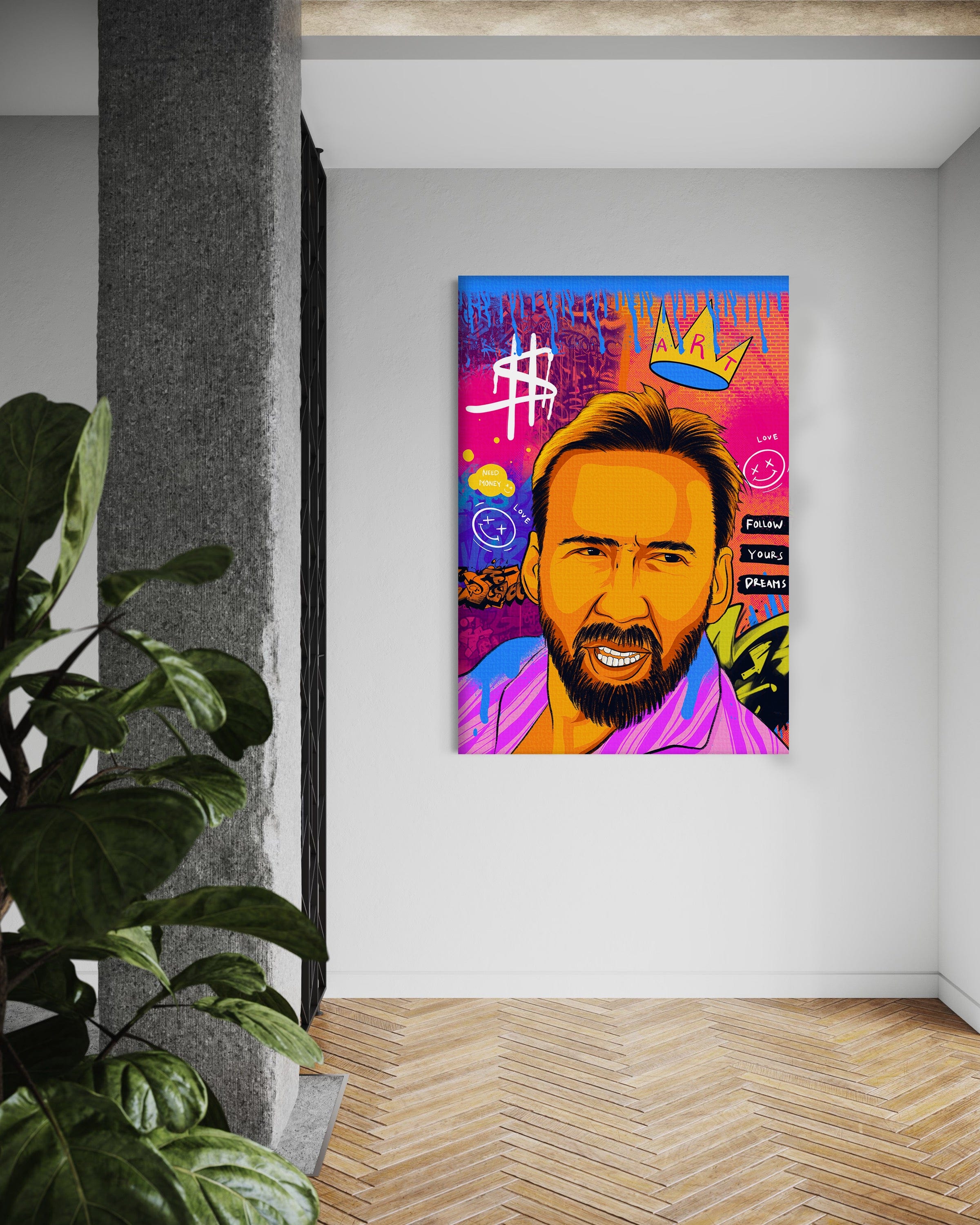Nicolas Pedro B - Leinwandbild Pop Art Mildwords Canvas