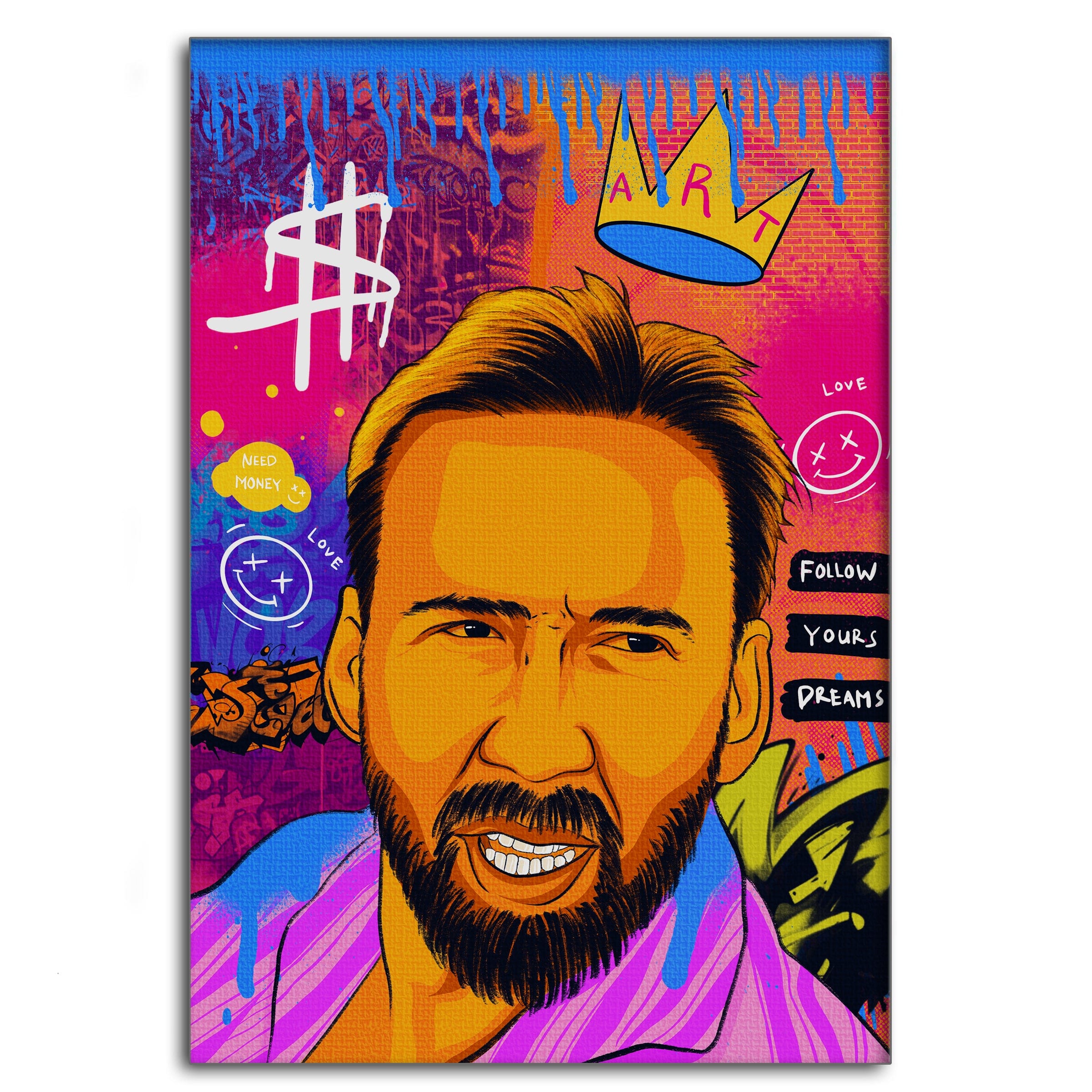 Nicolas Pedro B - Leinwandbild Pop Art Mildwords Canvas