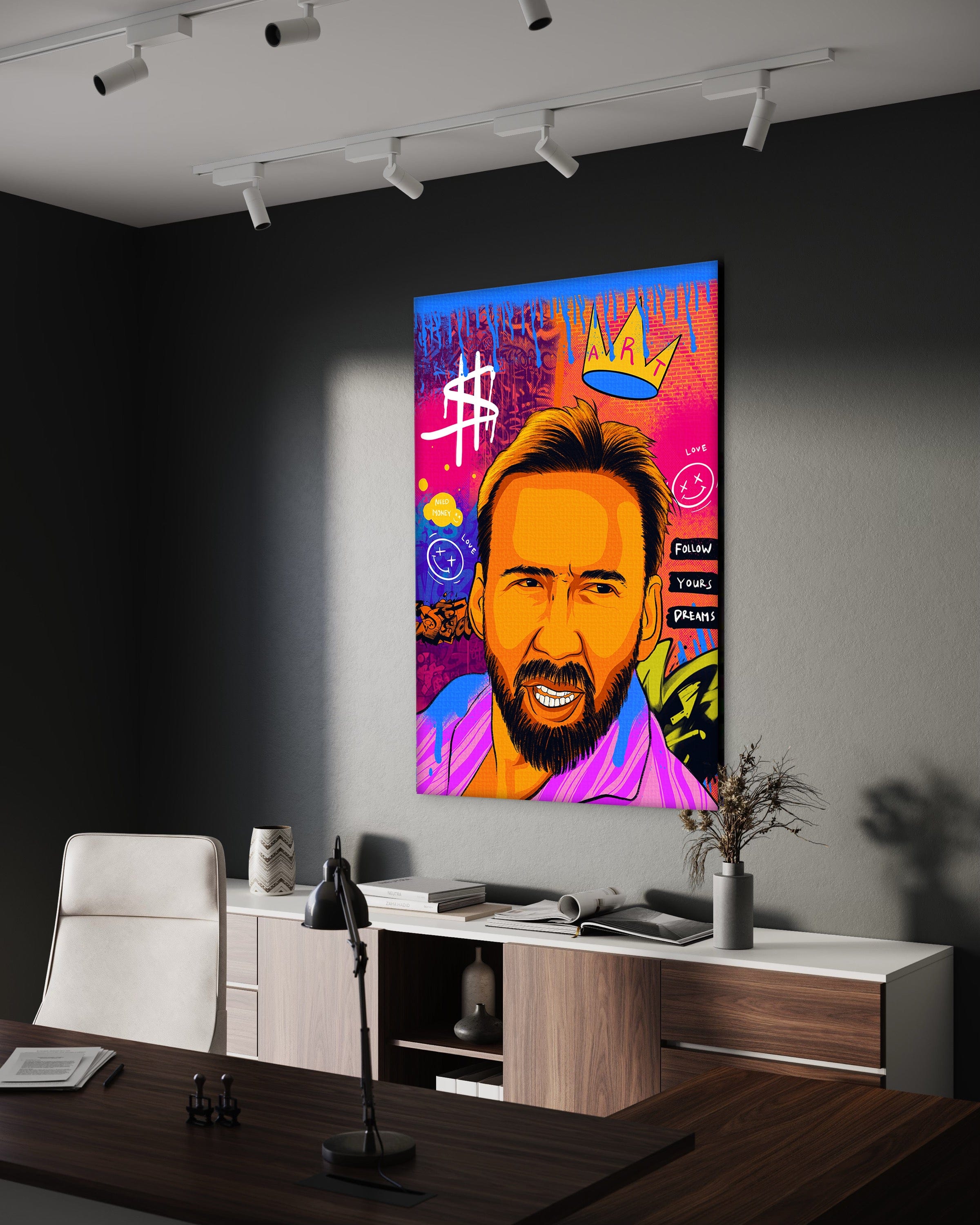 Nicolas Pedro B - Leinwandbild Pop Art Mildwords Canvas