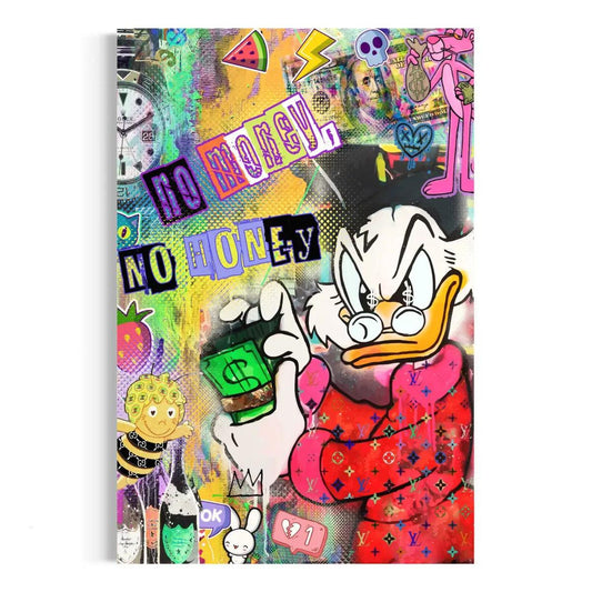 No Money No Honey - Dagobert - Leinwandbild Pop Art - - Bambi wall art canvas cat woman wall art dagobert duck dagobert duck geldspeicher dagobert duck gold dagobert duck money dagobert duck wall art disney pop art disney wall art Foto auf Leinwand heroesberlinpopart Home Decor leinwandbilder leinwandbilder motivation luxury wall art pop art pop art canvas wall art wandbilder