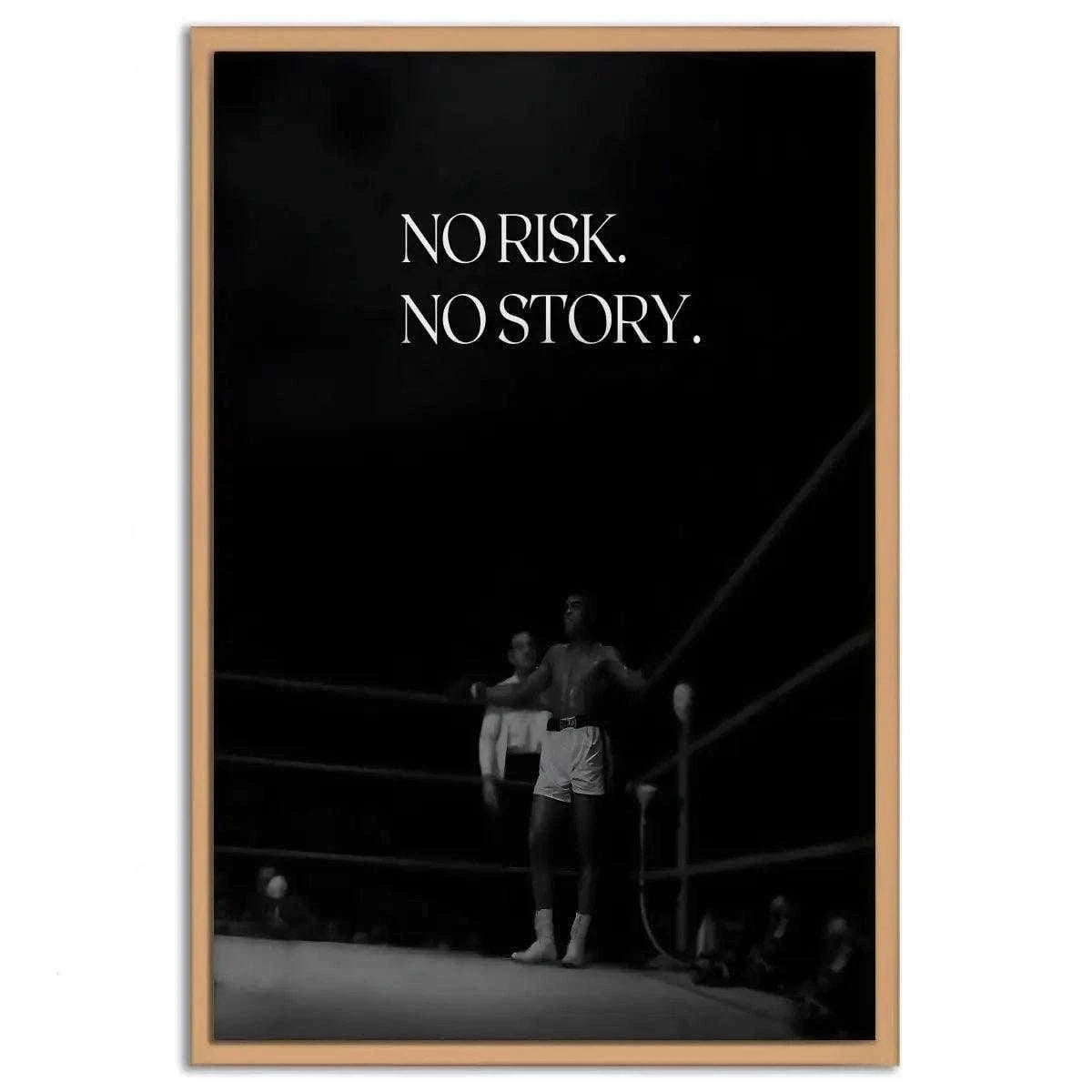No risk. No story. - Leinwandbild Motivation SimpleCanvas Canvas