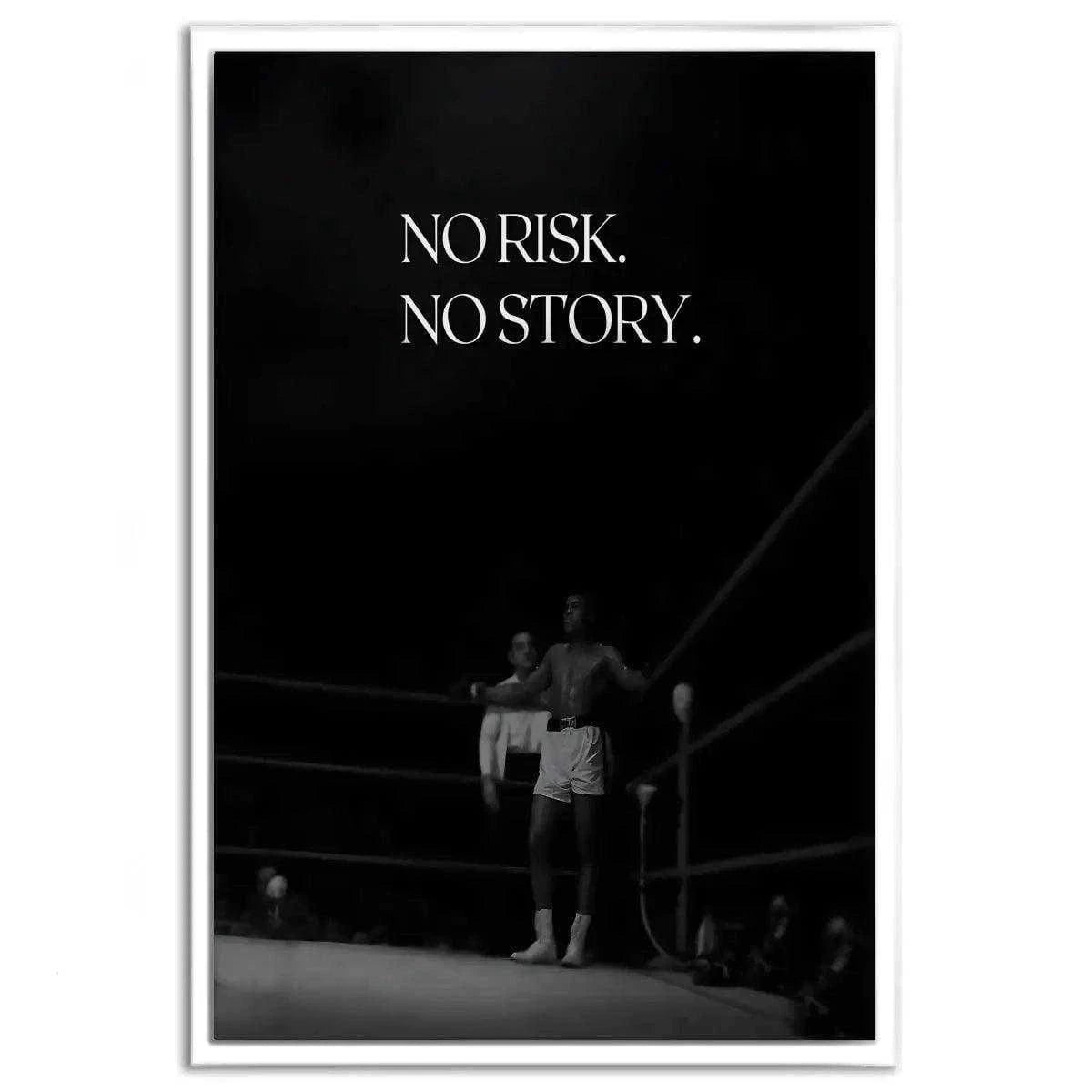 No risk. No story. - Leinwandbild Motivation SimpleCanvas Canvas