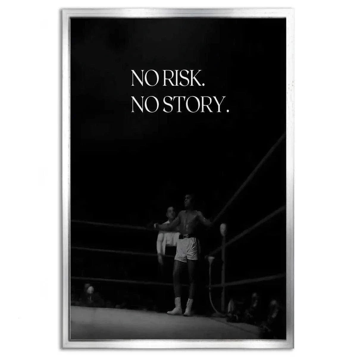No risk. No story. - Leinwandbild Motivation SimpleCanvas Canvas
