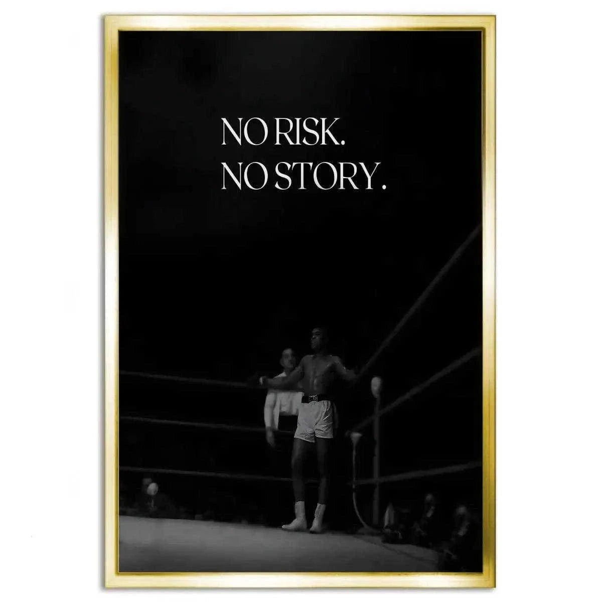 No risk. No story. - Leinwandbild Motivation SimpleCanvas Canvas